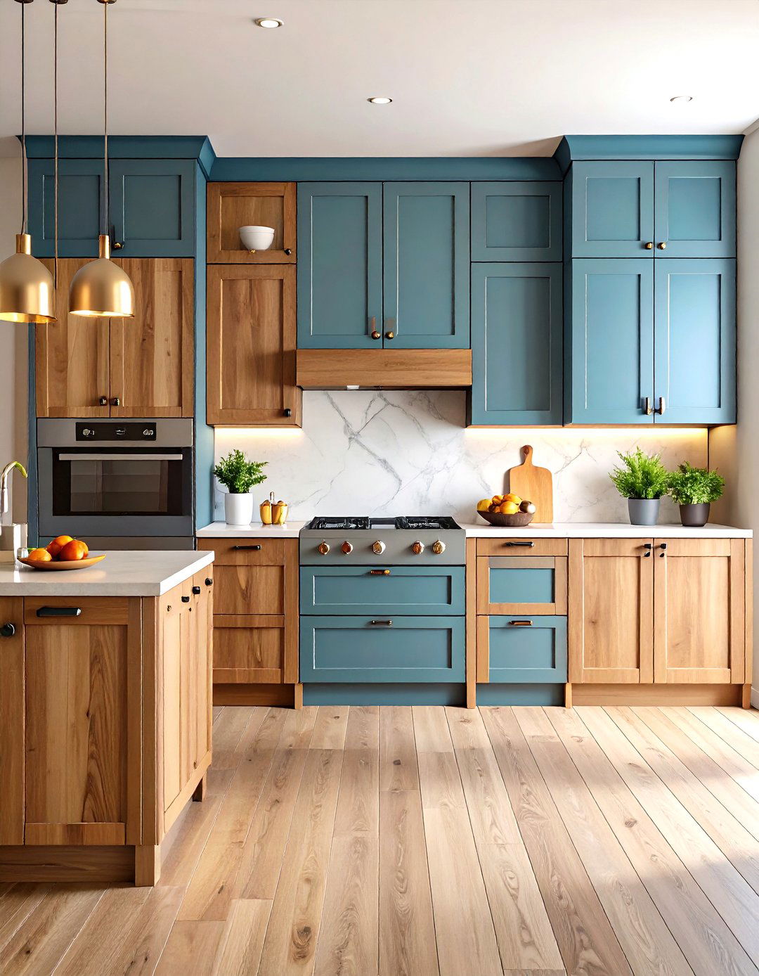 Mixed Material Kitchen Door Fusion - 20 Kitchen Door Design Ideas