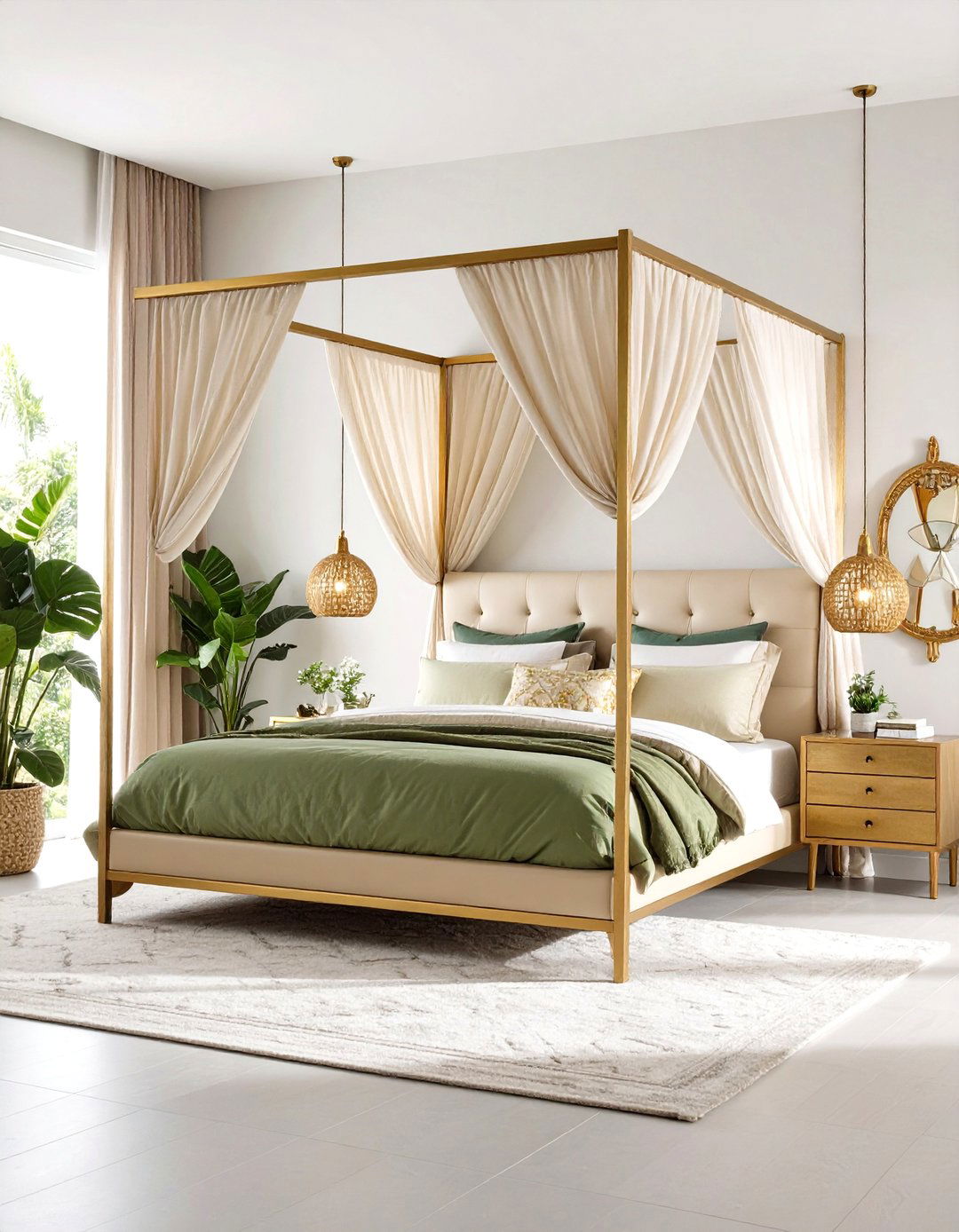 Mixed Material Modern Canopy Bed - 20 Canopy Bed Ideas