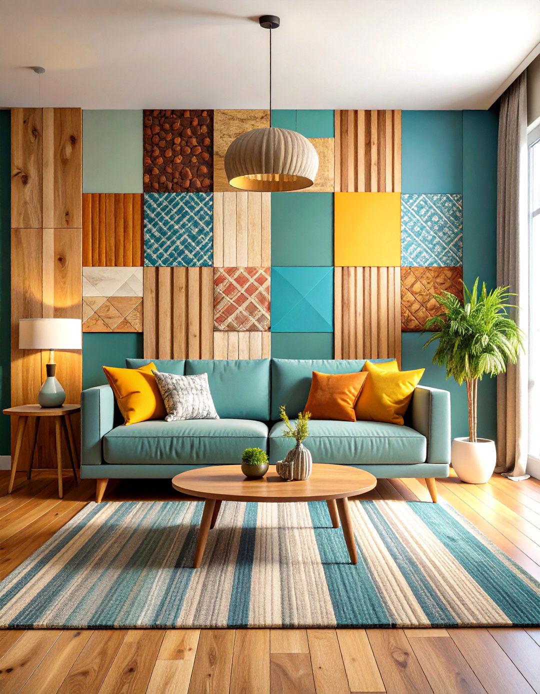Mixed Material Patchwork Paneling - 20 Wall Paneling Ideas