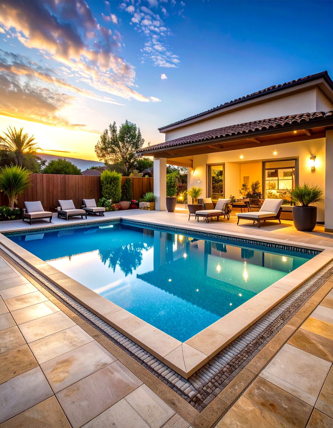 Mixed Material Pool Tile Combinations - 20 Pool Tile Ideas