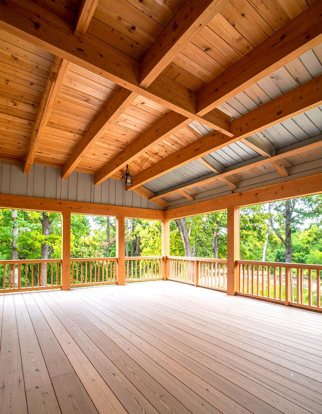Mixed Material Porch Ceiling - 20 Porch Ceiling Ideas