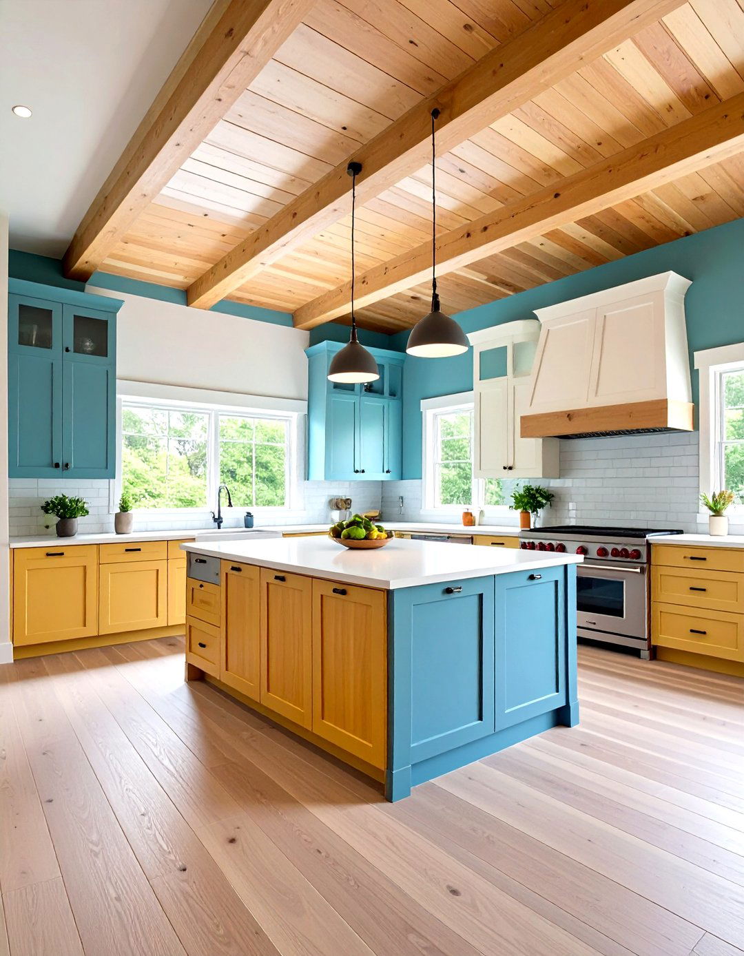 Mixed Material Vault Infill - 20 Vaulted Ceiling Kitchen Ideas