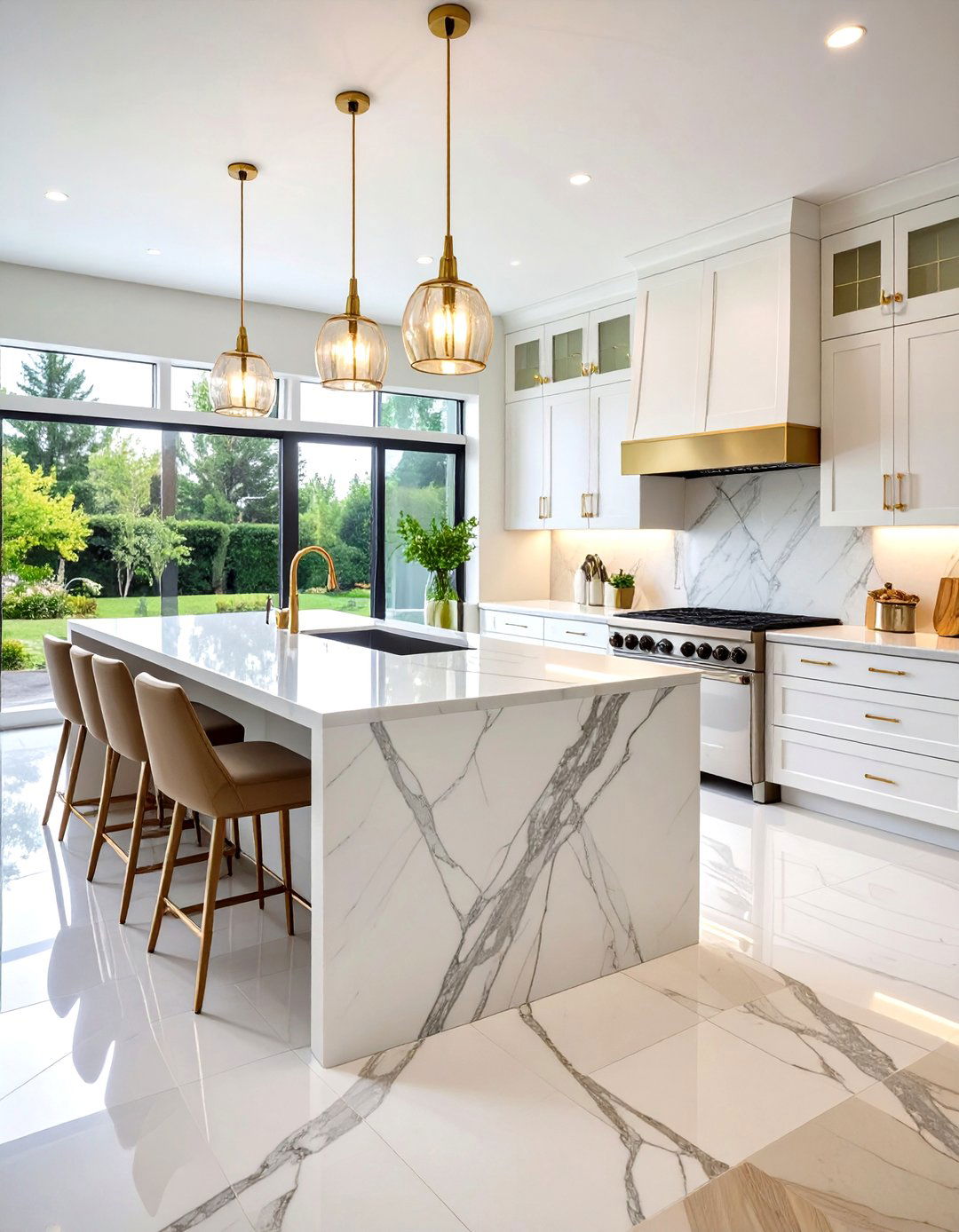 Mixed Material White Cabinet Kitchen Backsplash Combinations - 20 White Cabinet Kitchen Backsplash Ideas