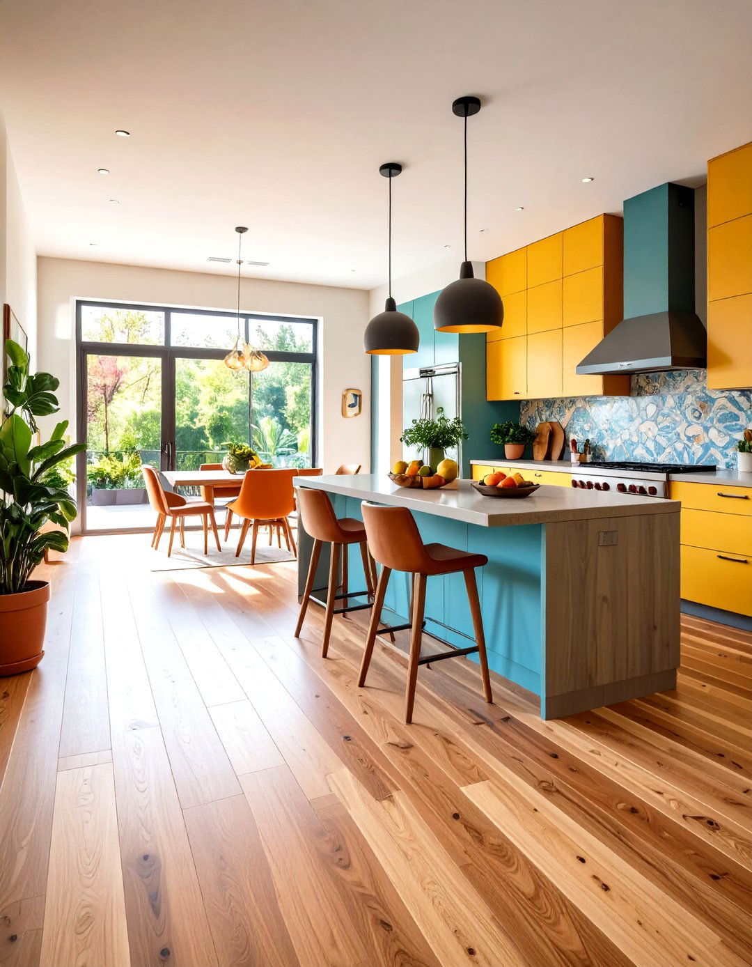 Mixed Material Wood Floor Designs - 20 Wood Floor Design Ideas