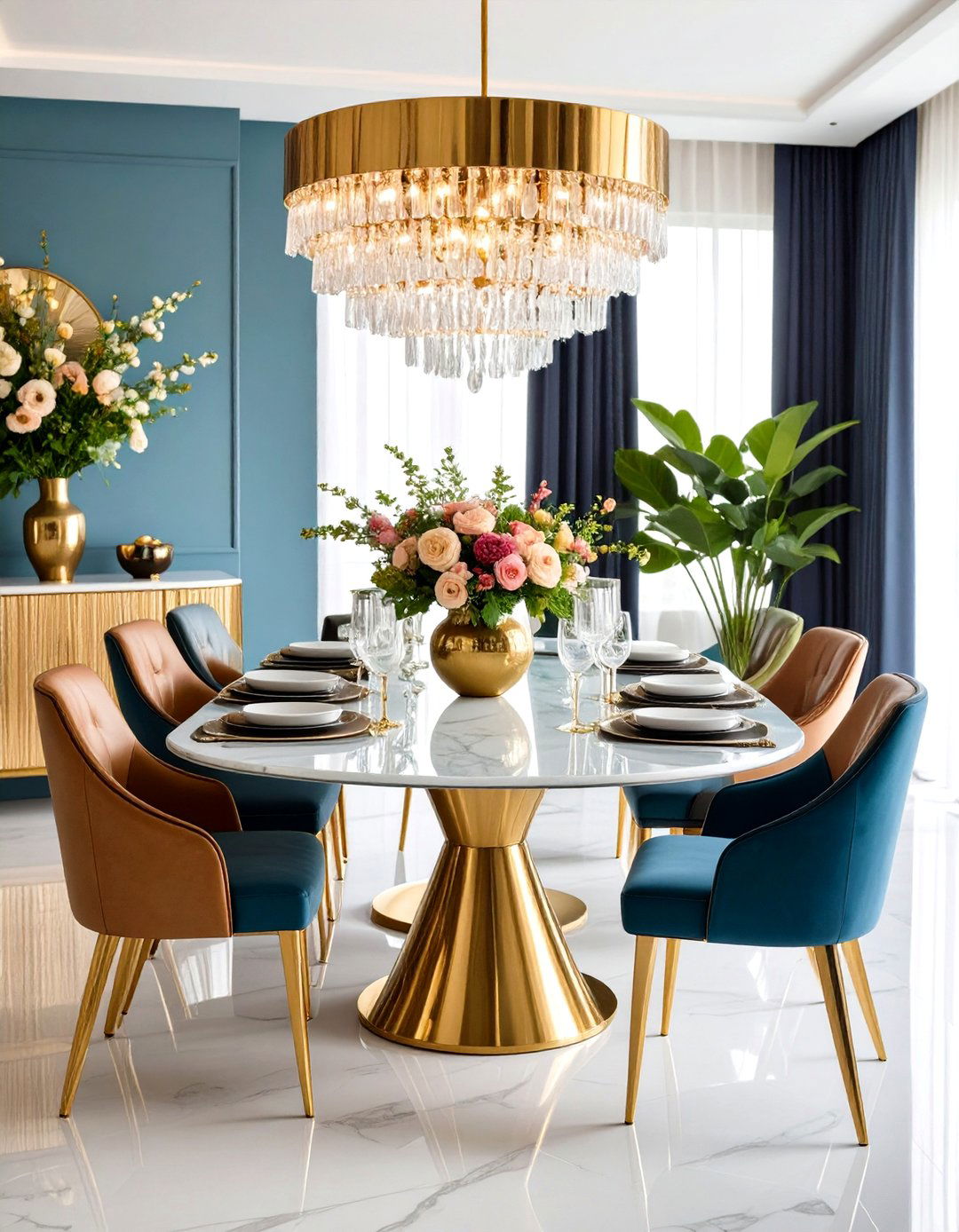 Mixed Materials Luxury Dining Room - 20 Luxury Dining Room Ideas