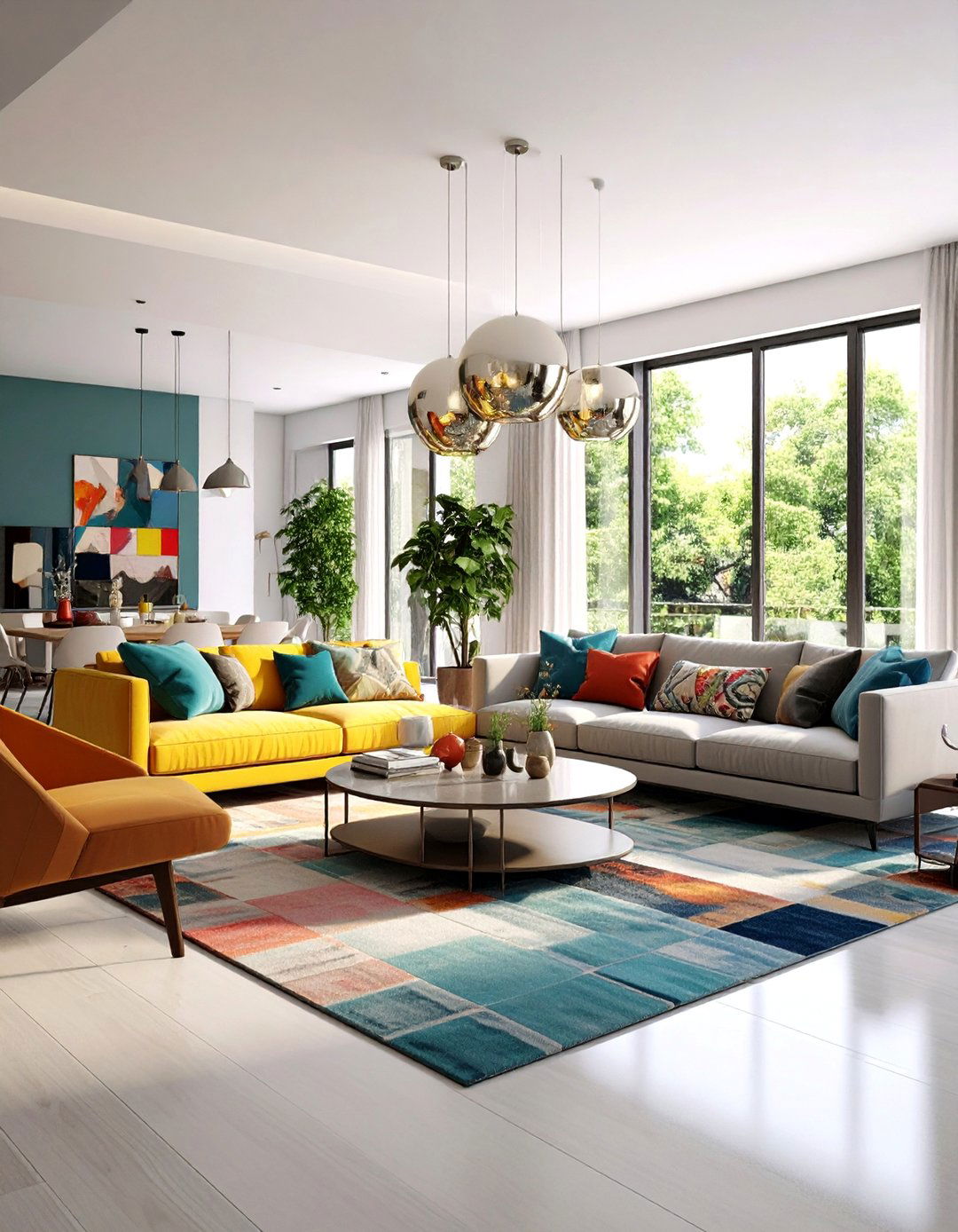 Mixed Media Colorful Room Ideas with Unexpected Material Combinations - 20 Colorful Room Ideas