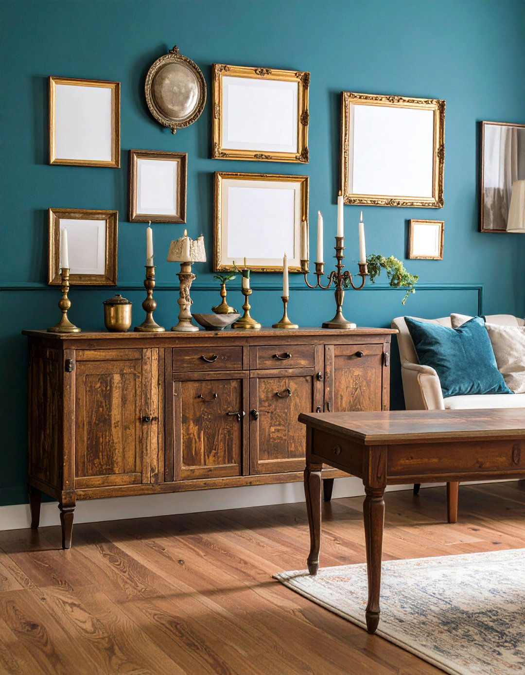 Mixed Metal Accents - 20 Shabby-chic Style Living Room Ideas