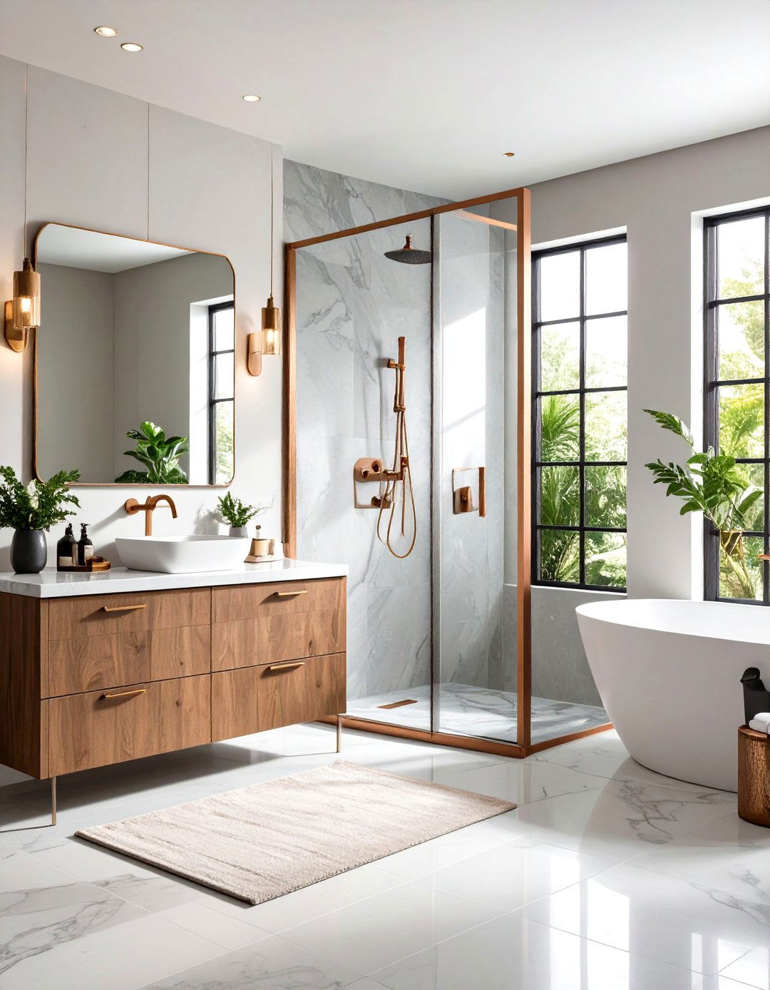 Mixed Metal Hardware Bathroom Twist - 20 Quirky Bathroom Ideas