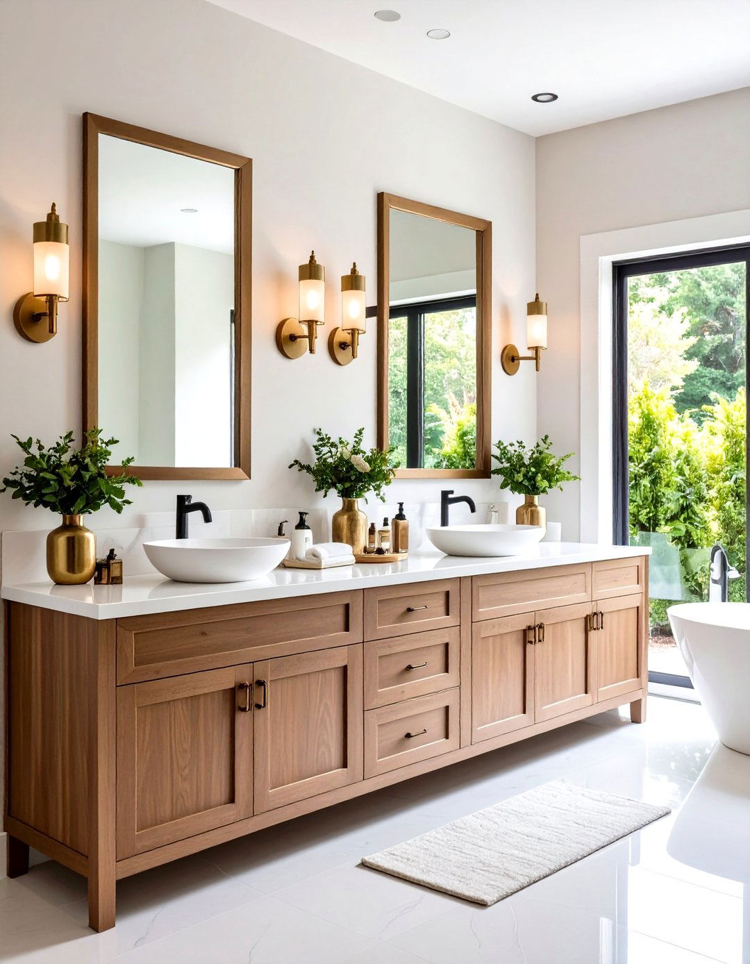Mixed Metal Harmony Powder Room - 20 Eclectic Powder Room Ideas