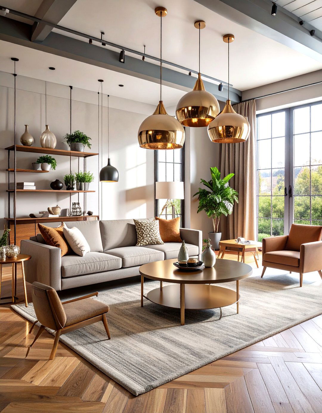 Mixed Metal Living Room Ideas