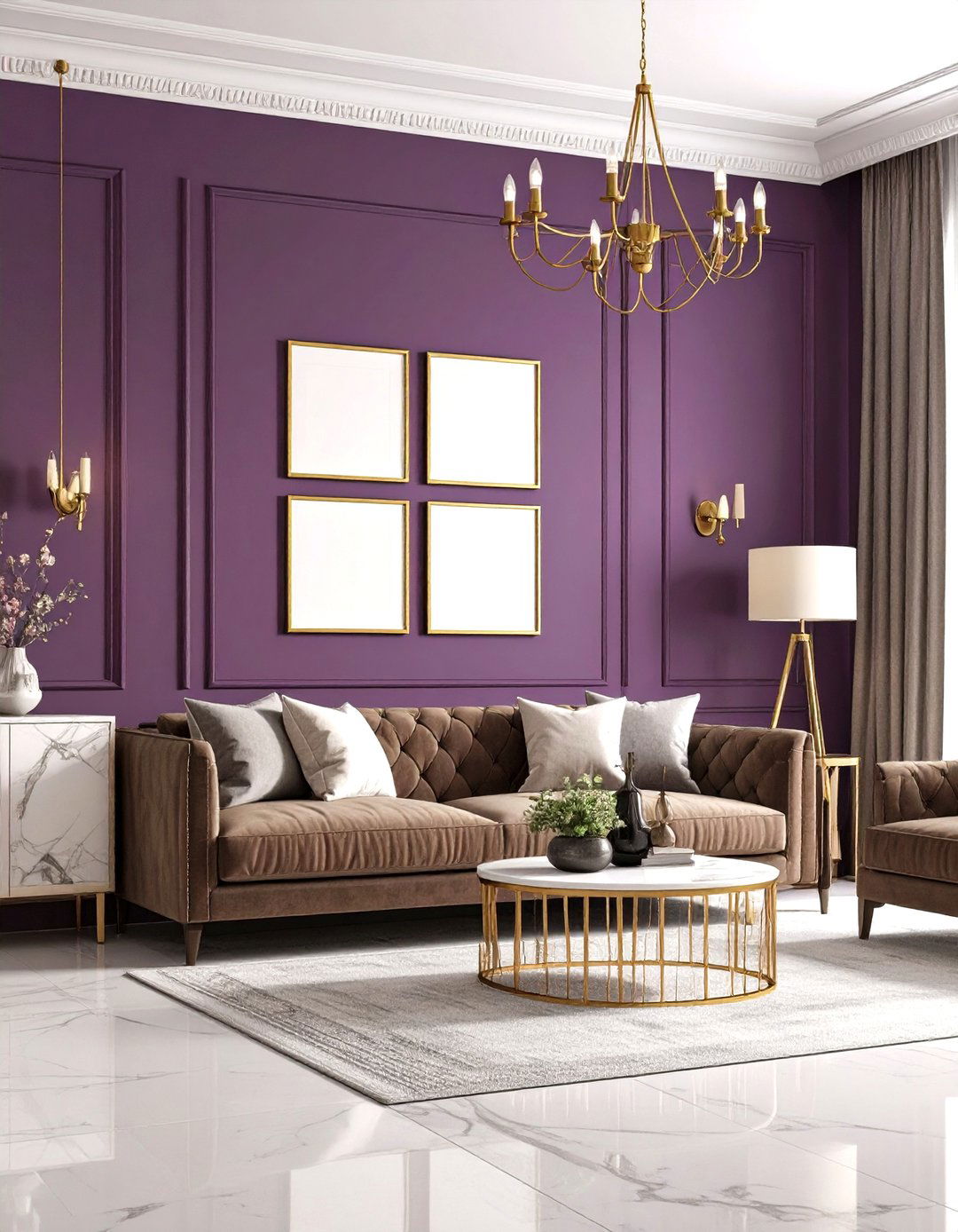 Mixed Metallic Moody Living Room - 20 Moody Living Room Ideas