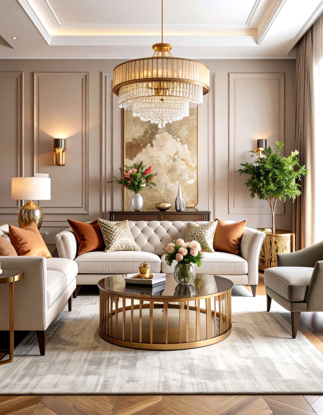 Mixed Metals Maximalist Living Room Design - 20 Maximalist Living Room Design Ideas