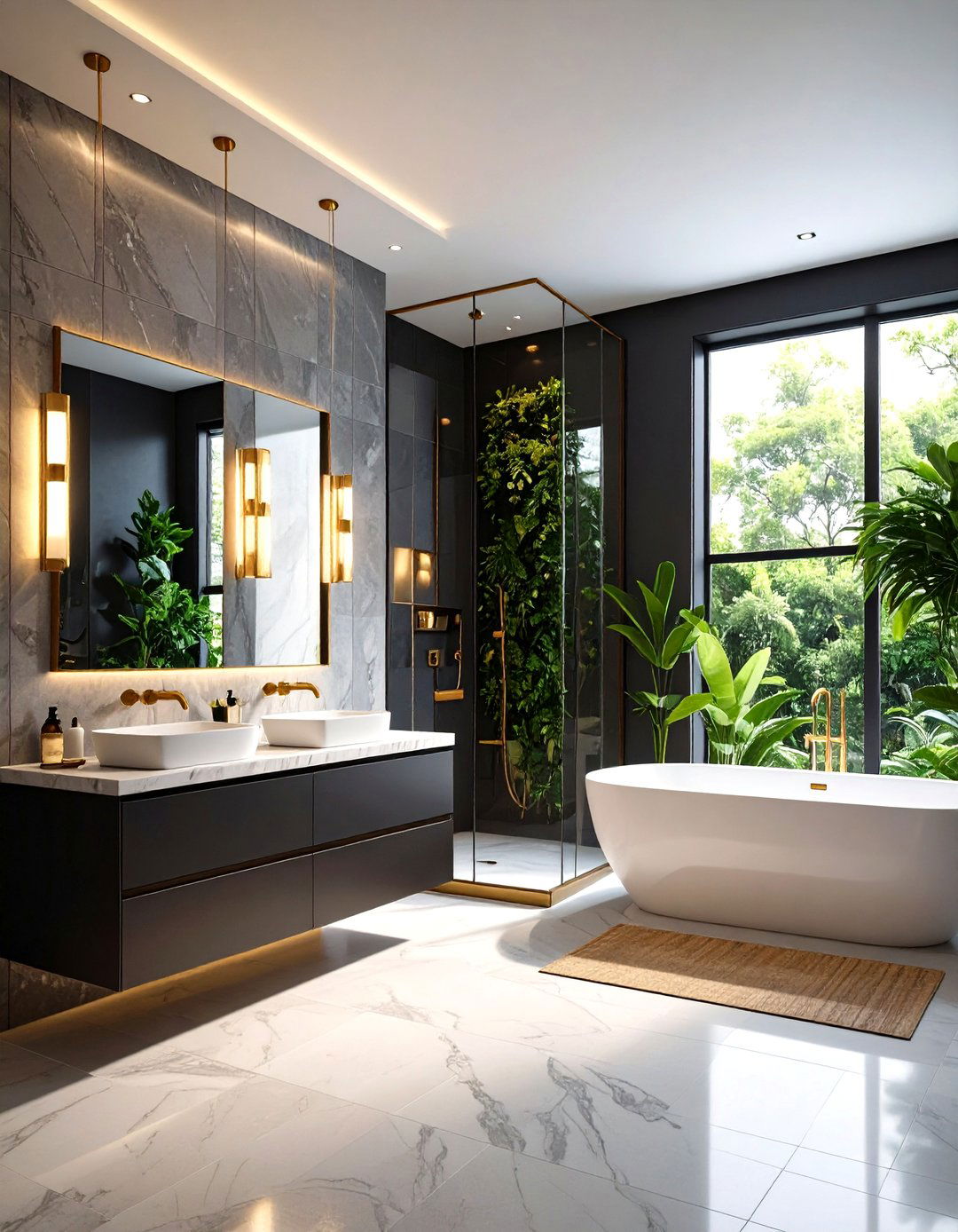 Mixed Metals Modern Primary Bathroom - 20 Primary Bathroom Ideas
