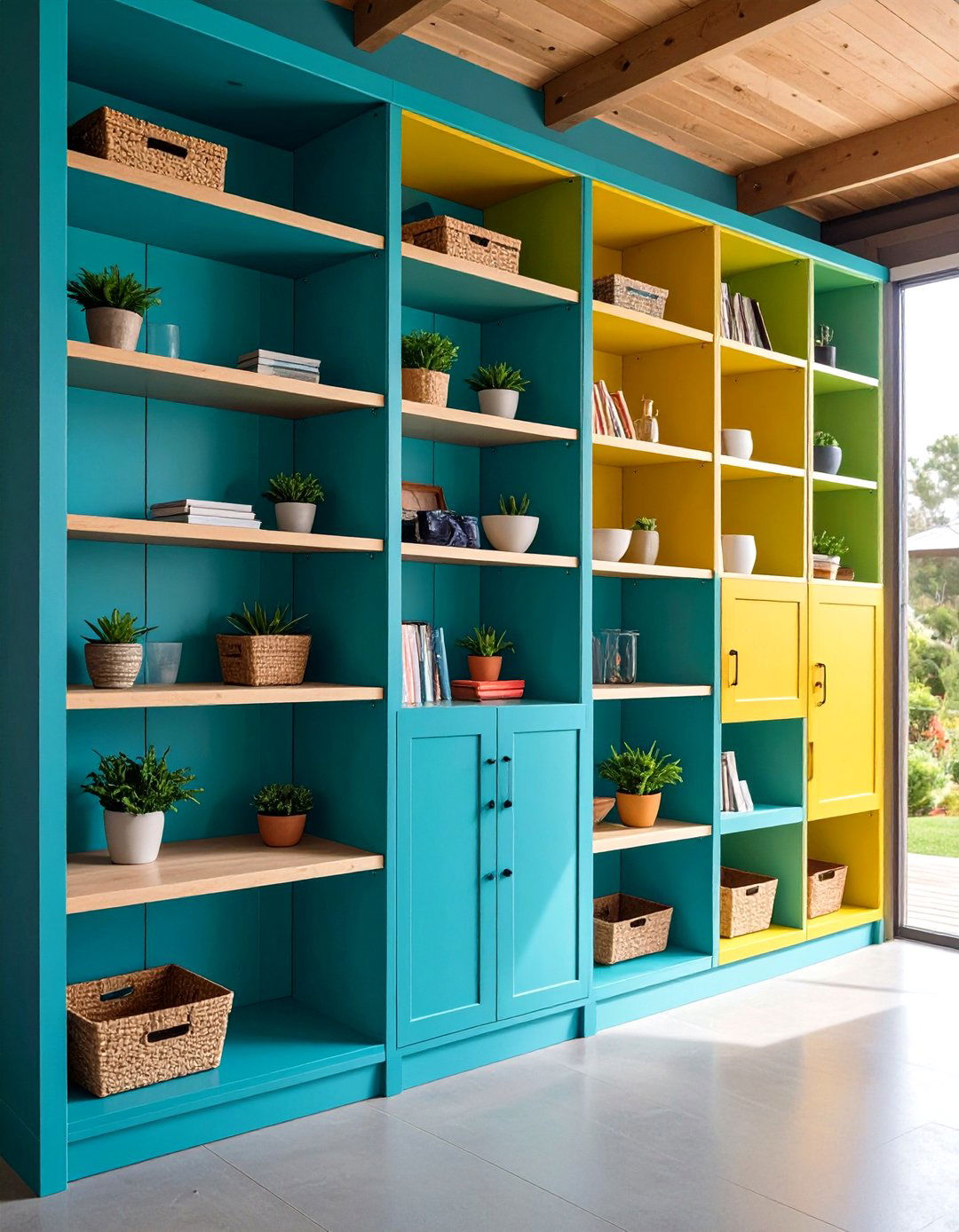 Mixed Open and Closed Shelving - 20 Shed Shelving Ideas