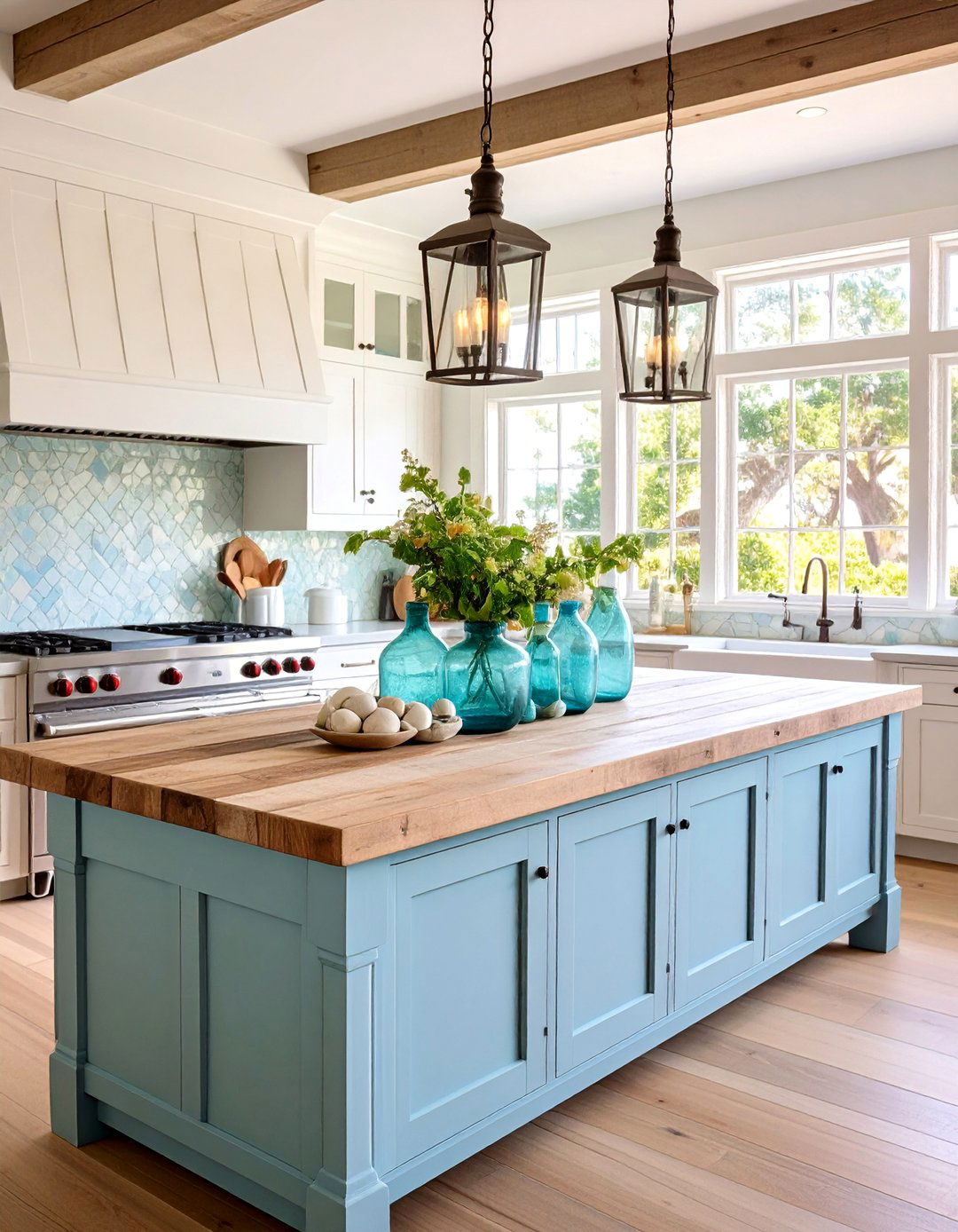 Mixed Texture Kitchen Island Centerpiece - 20 Kitchen Island Centerpiece Ideas