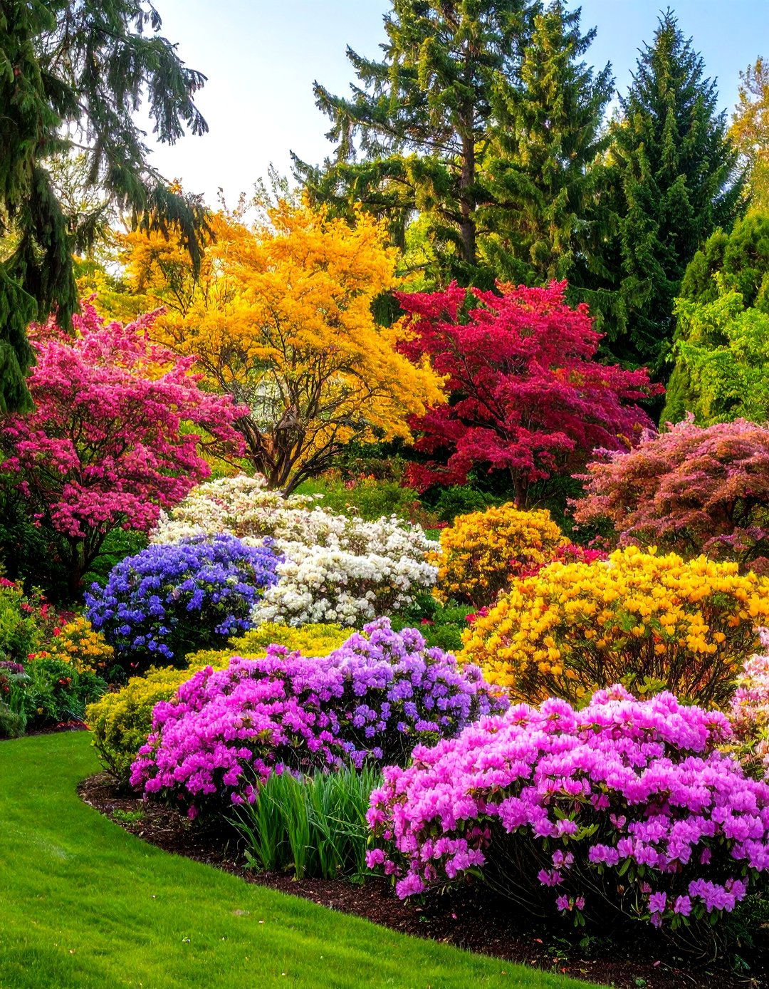 Mixed Tree Groupings for Diverse Seasonal Interest - 20 Tree Landscaping Ideas