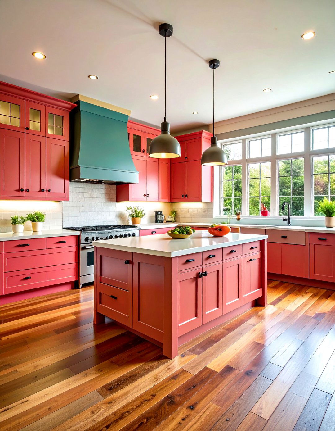 Mixed Width Plank Kitchens With Wood Floors - 20 Kitchens With Wood Floors