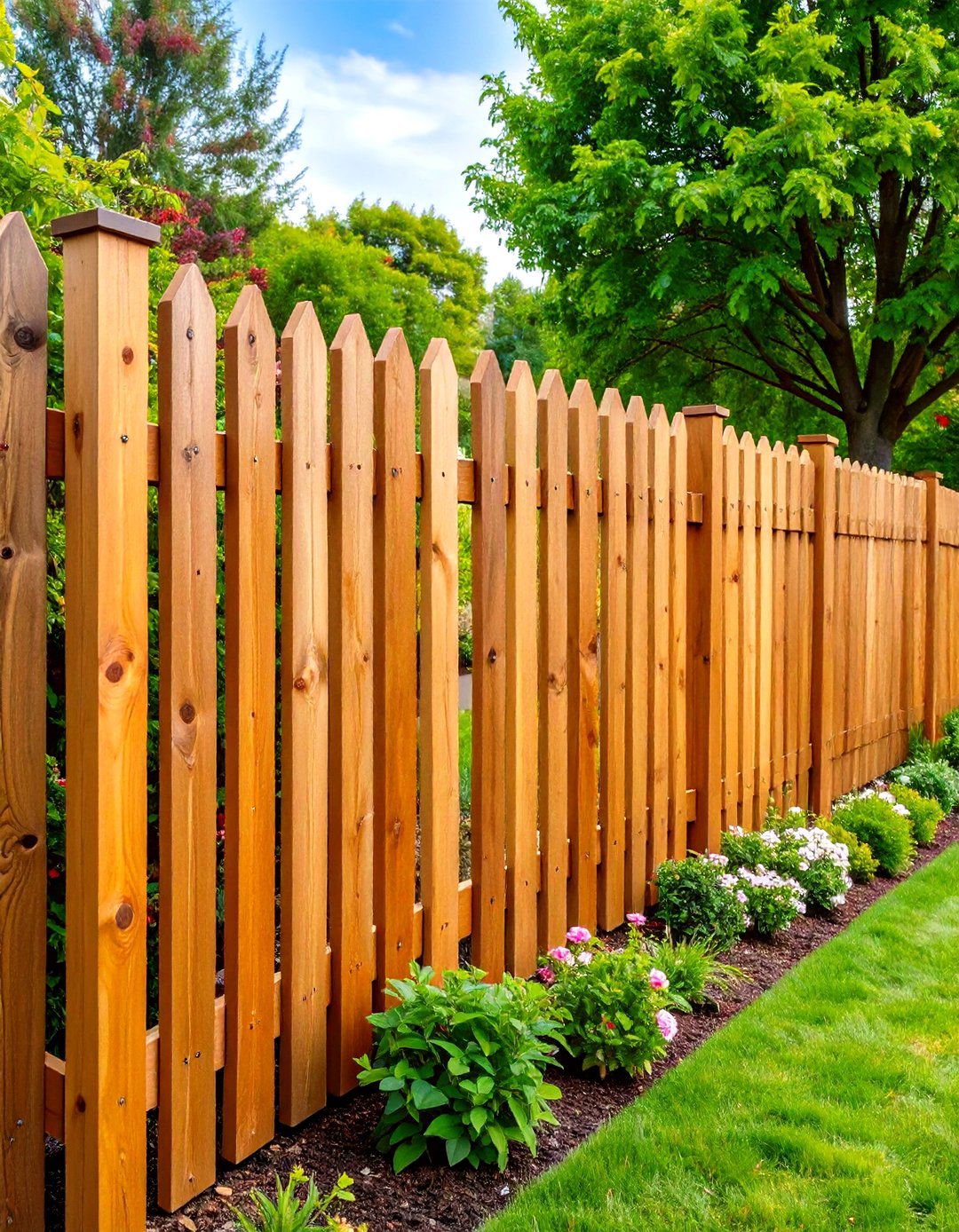 Mixed Width Wood Fence Board Variations - 20 Wood Fence Ideas