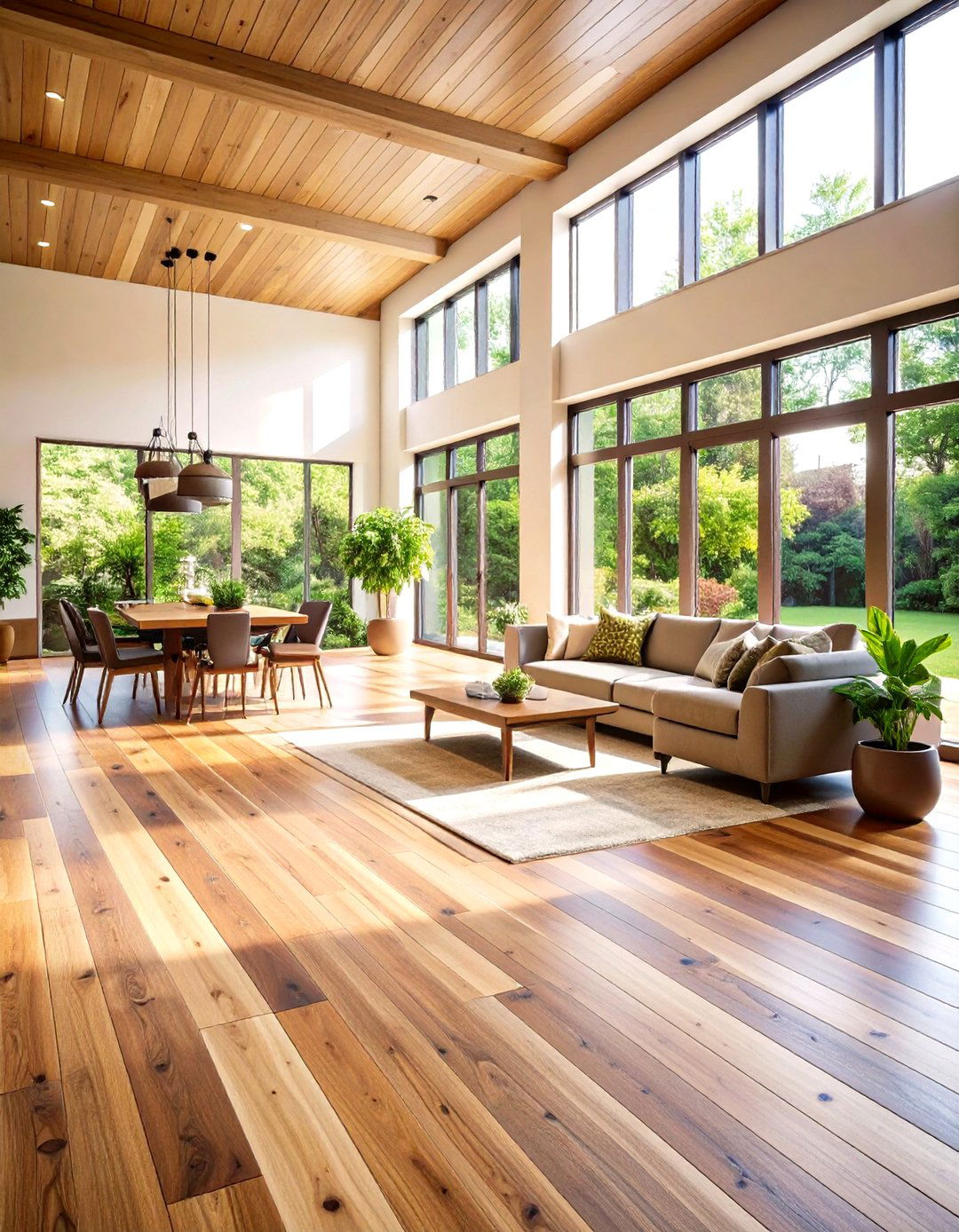 Mixed Width Wood Floor Planks