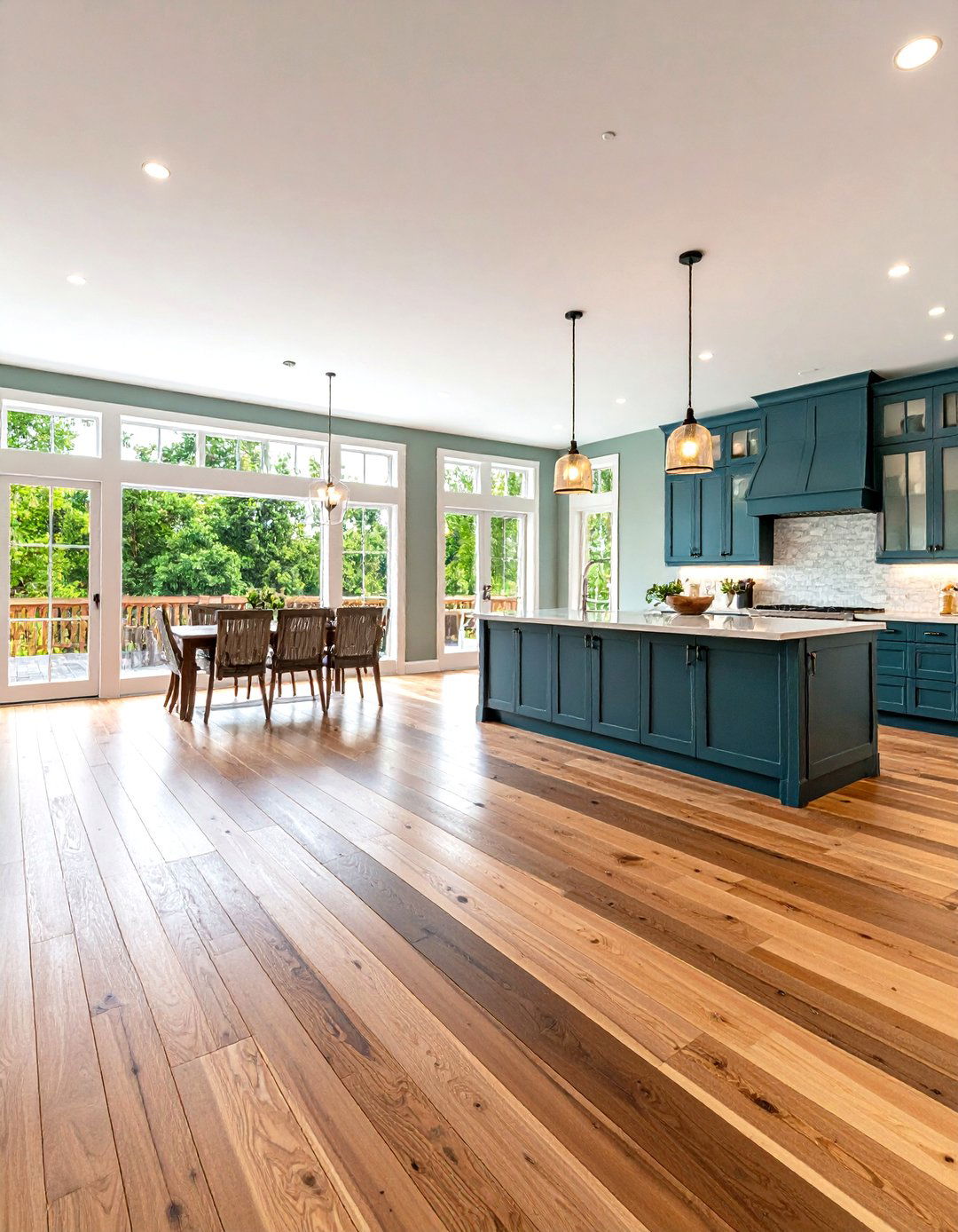Mixed Width Wood Floor Planks - 20 Wood Floor Design Ideas