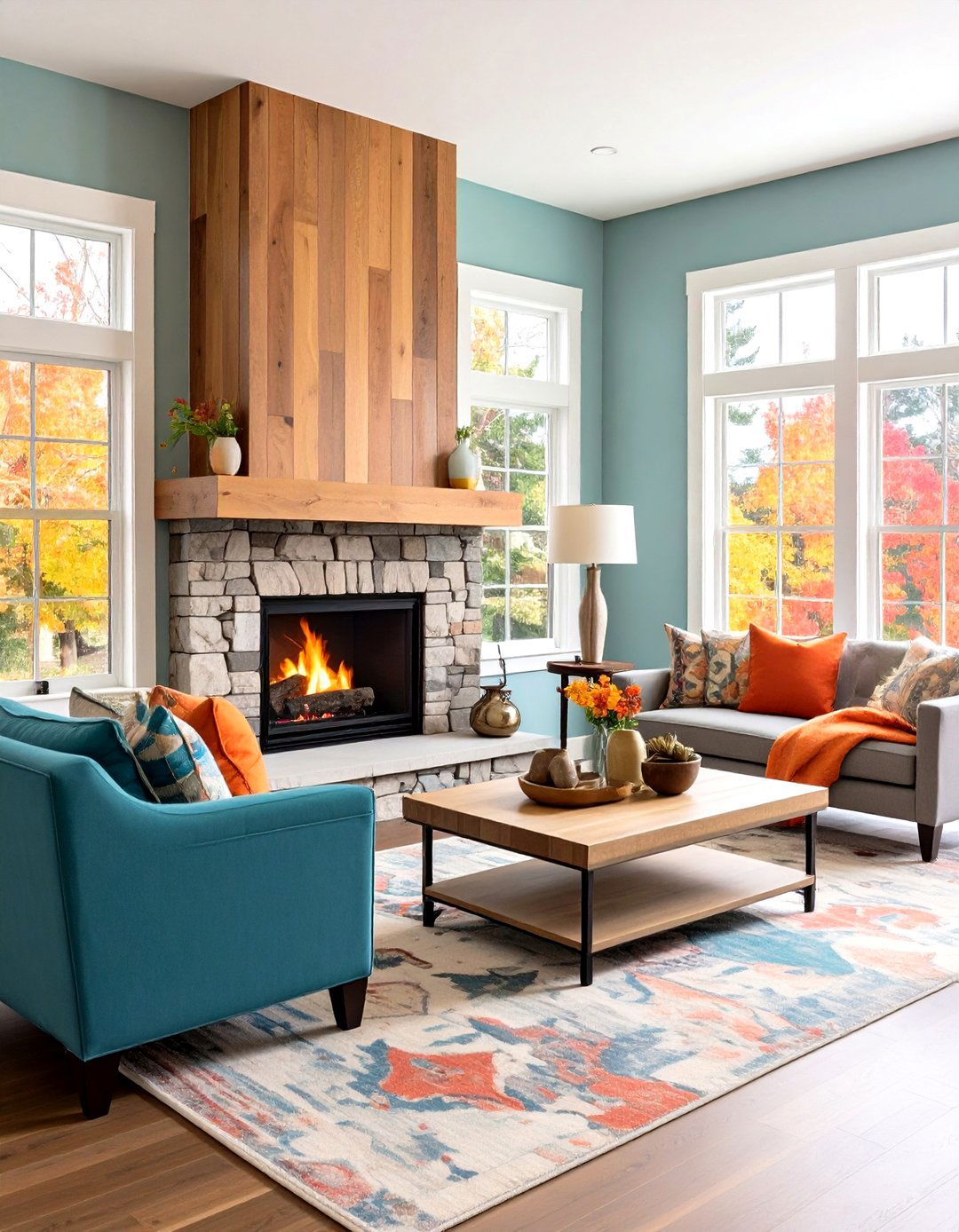 Mixed Wood Species Mantel for Unique Character - 20 Wood Mantel Ideas