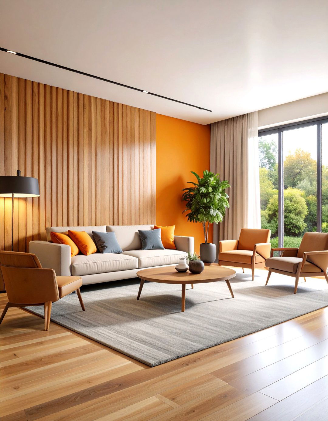 Mixed Wood Tone Slat Accent Wall - 20 Wood Slat Accent Wall Ideas