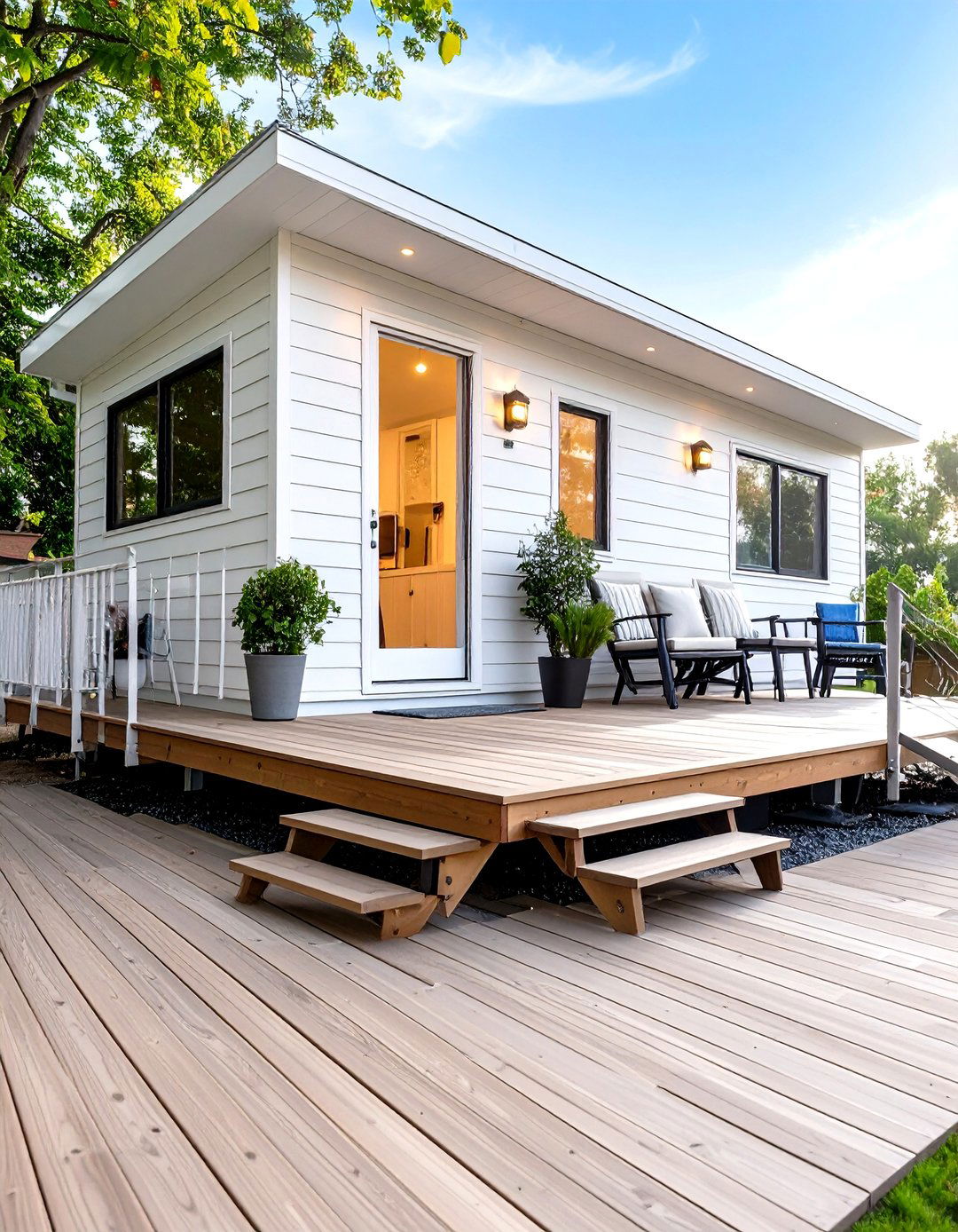 Mobile Home Deck with Accessible Design Features - 20 Mobile Home Deck Ideas