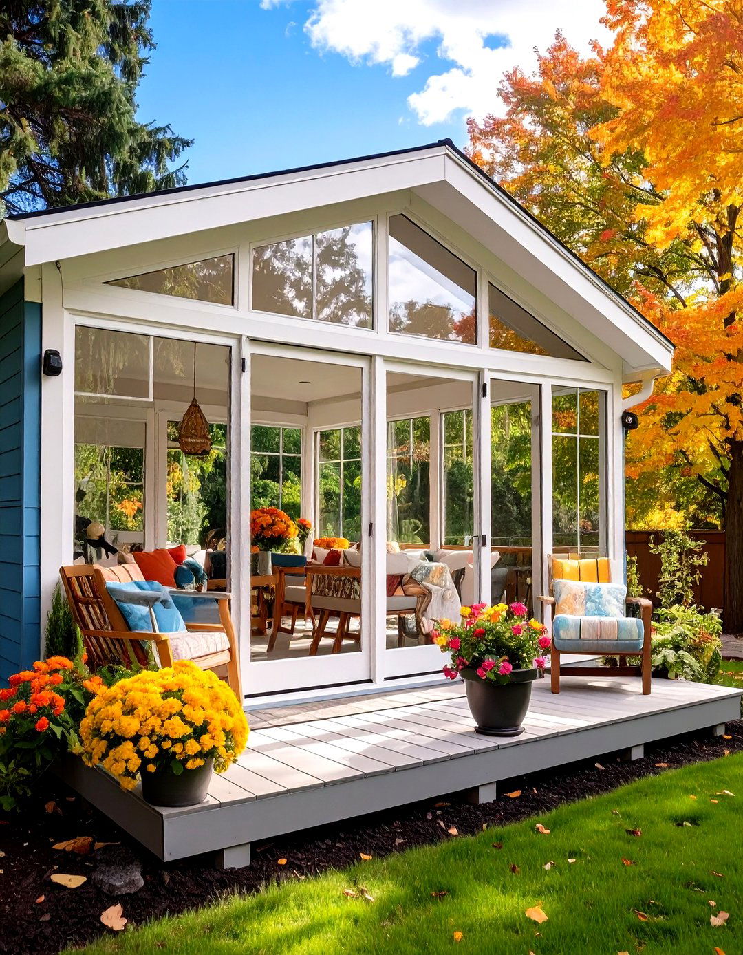 Mobile Home Porch Sunroom Extension - 20 Mobile Home Porch Ideas