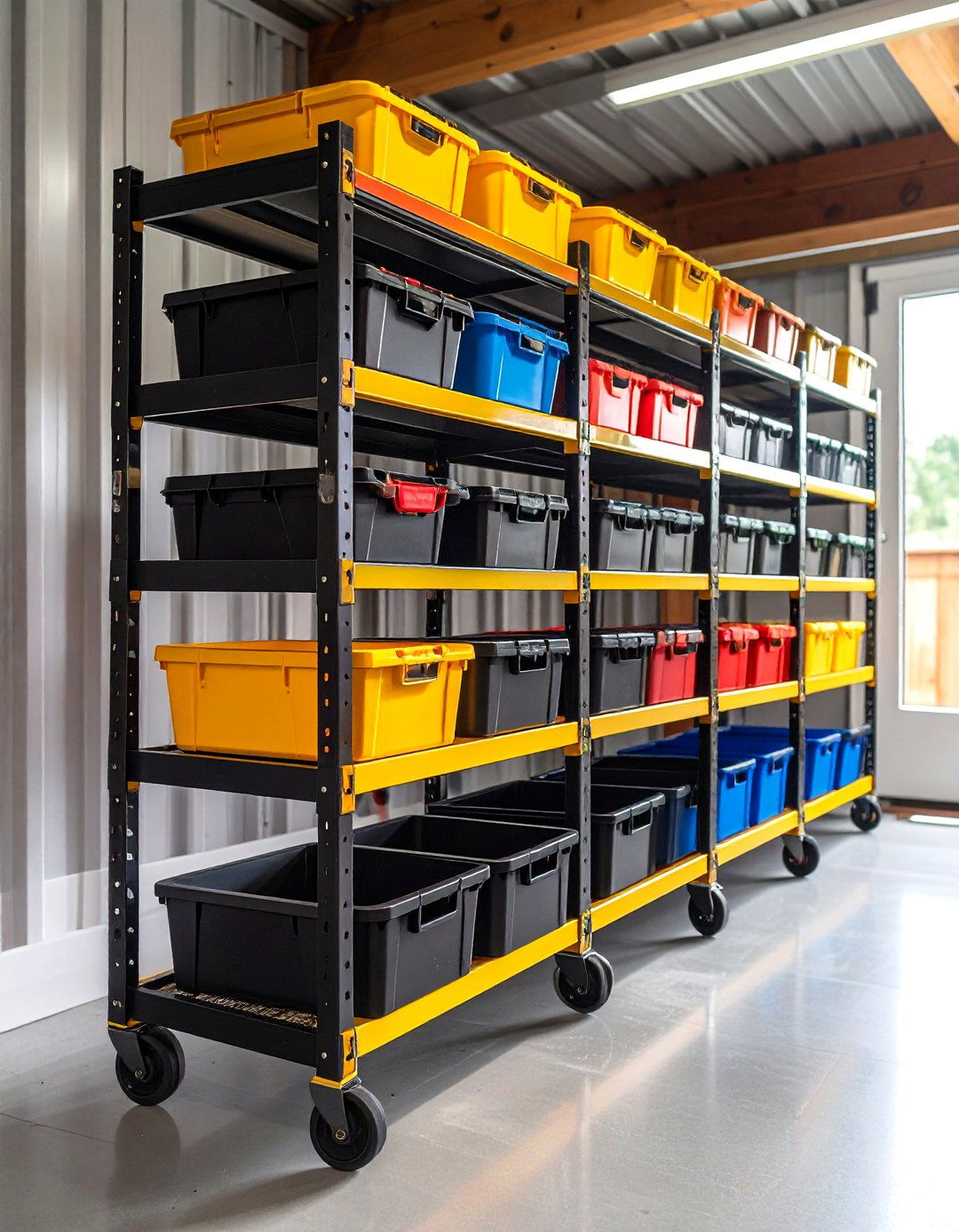 Mobile Shelves on Castors - 20 Shed Shelving Ideas