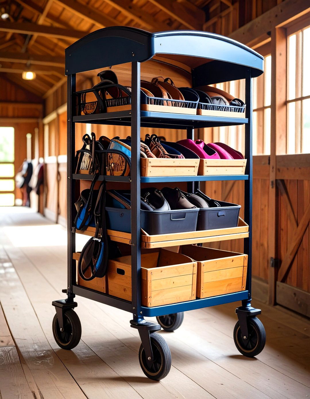 Mobile Tack Carts - 20 Tack Room Ideas