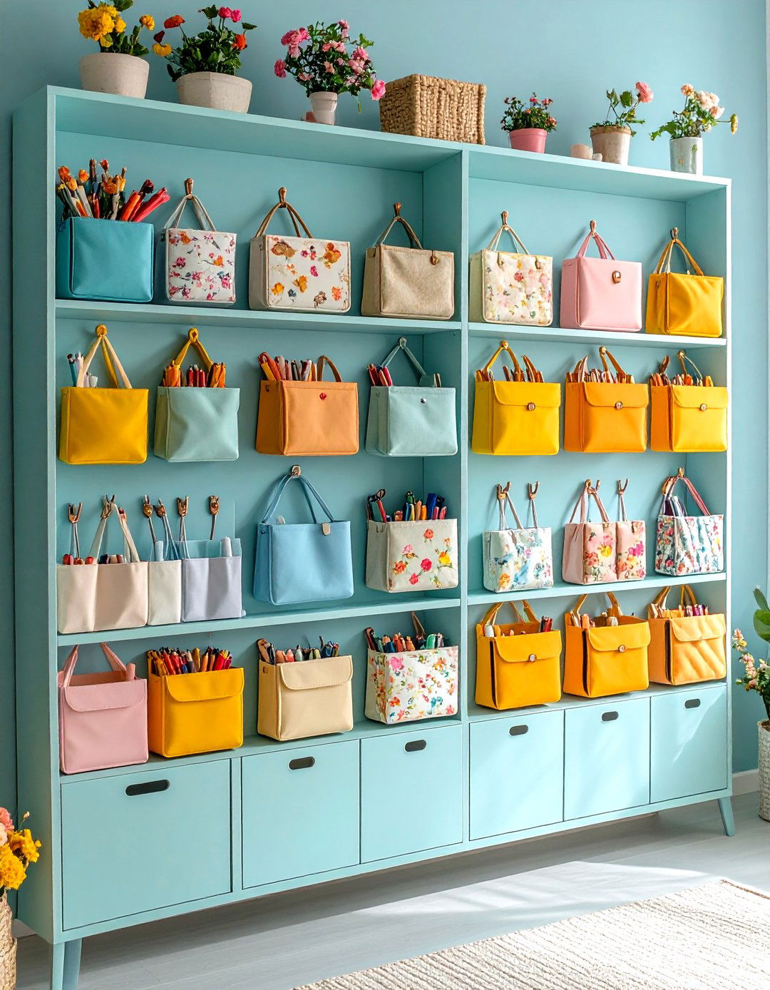 Mobile Wall Panels - 20 Small Craft Room Ideas