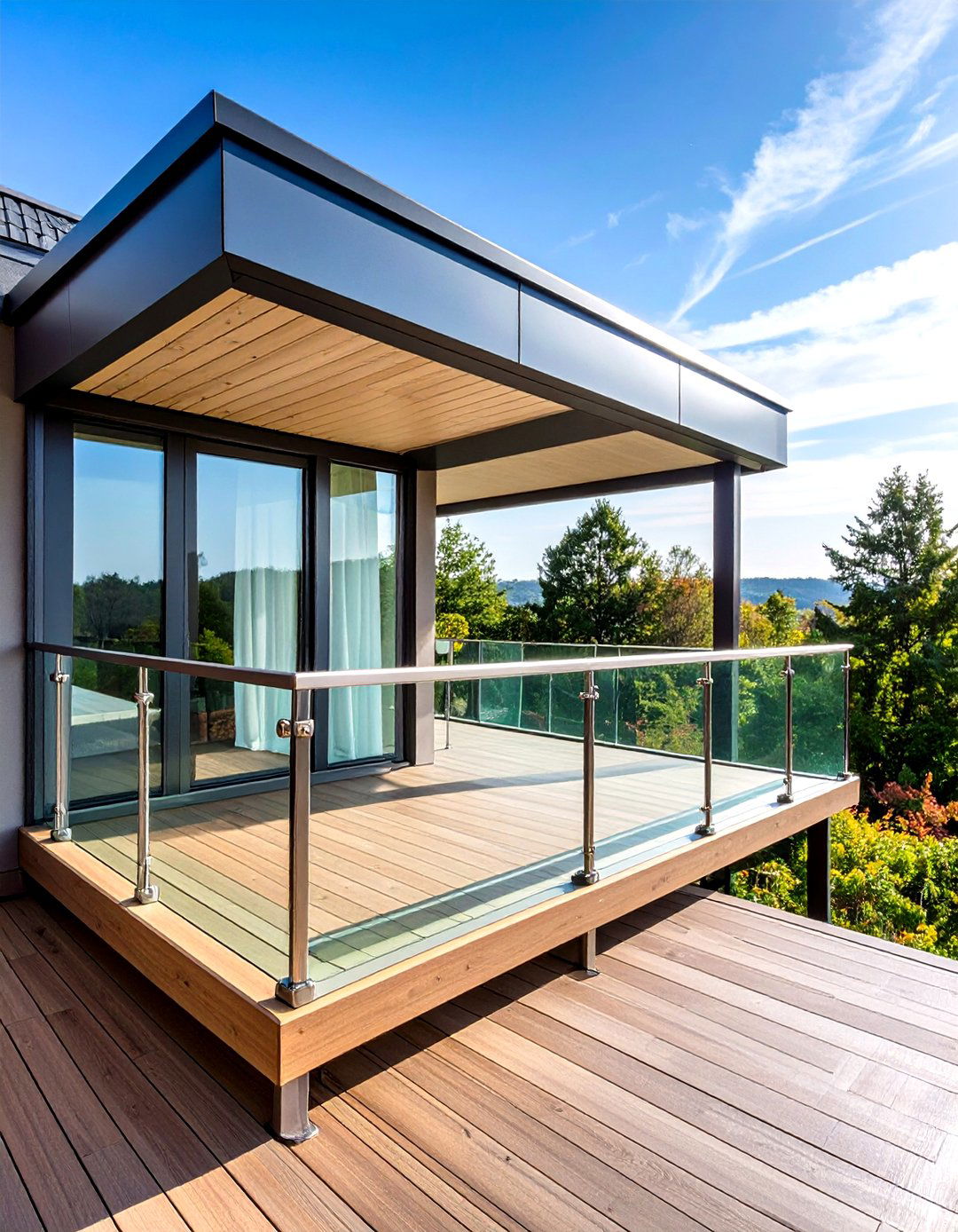 Modern A Frame Balcony Railing and Safety Features - 20 a Frame House With Balcony
