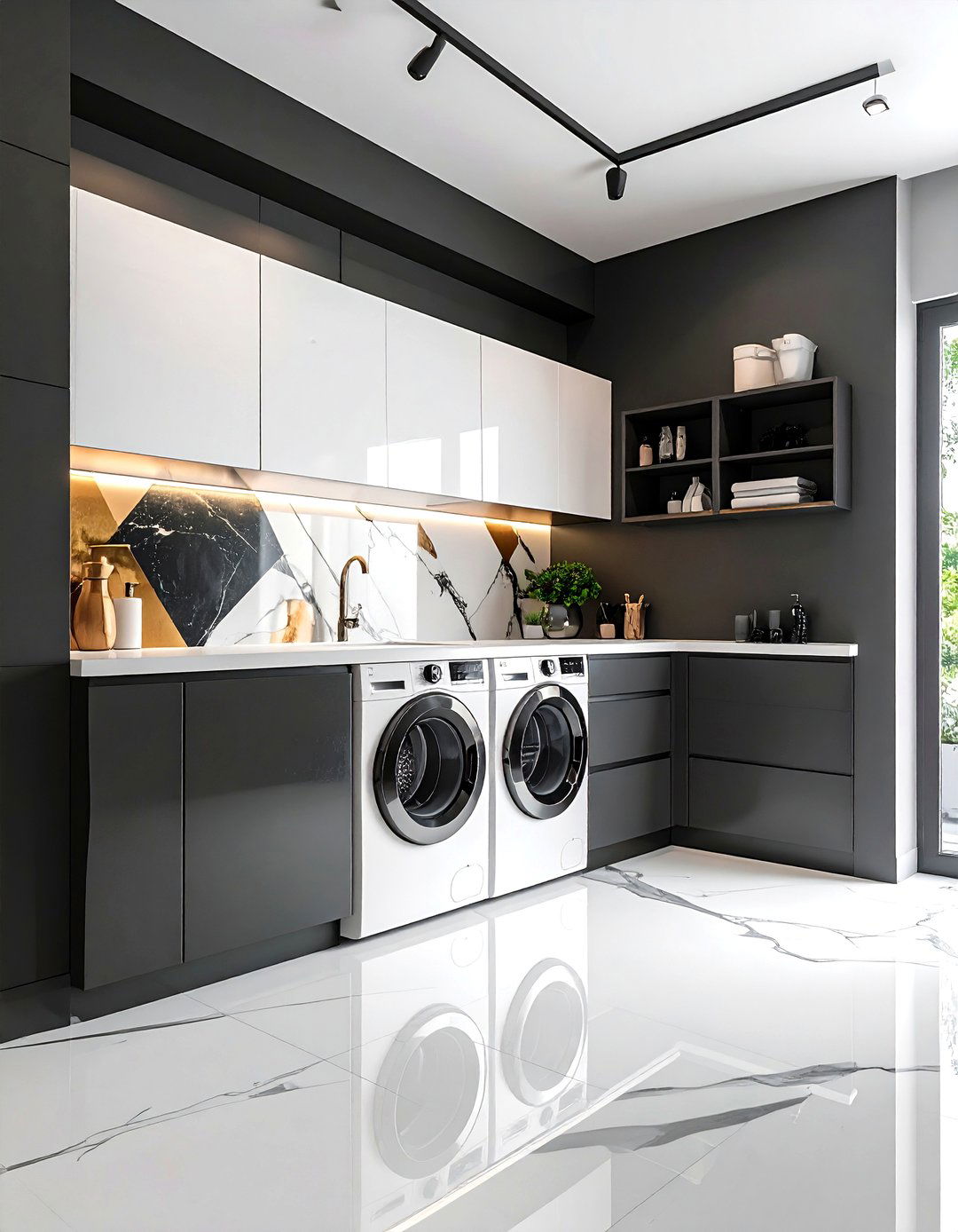 Modern Abstract Laundry Room Wallpaper Artistry - 20 Laundry Room Wallpaper Ideas
