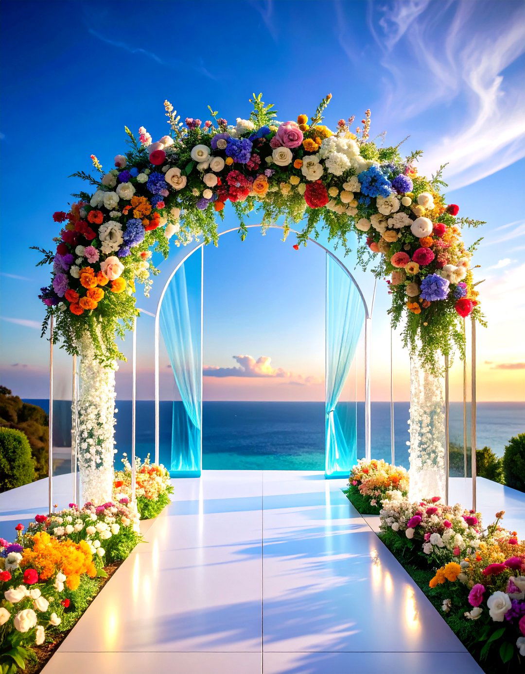 Modern Acrylic Wedding Arch - 20 Wedding Arch Ideas