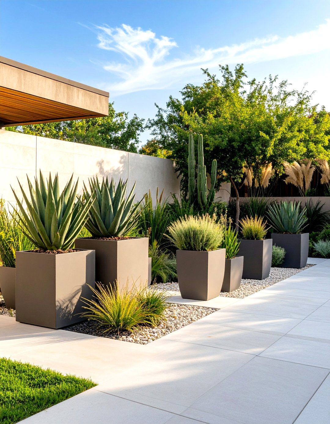 Modern Architectural Container Garden - 20 Container Garden Ideas