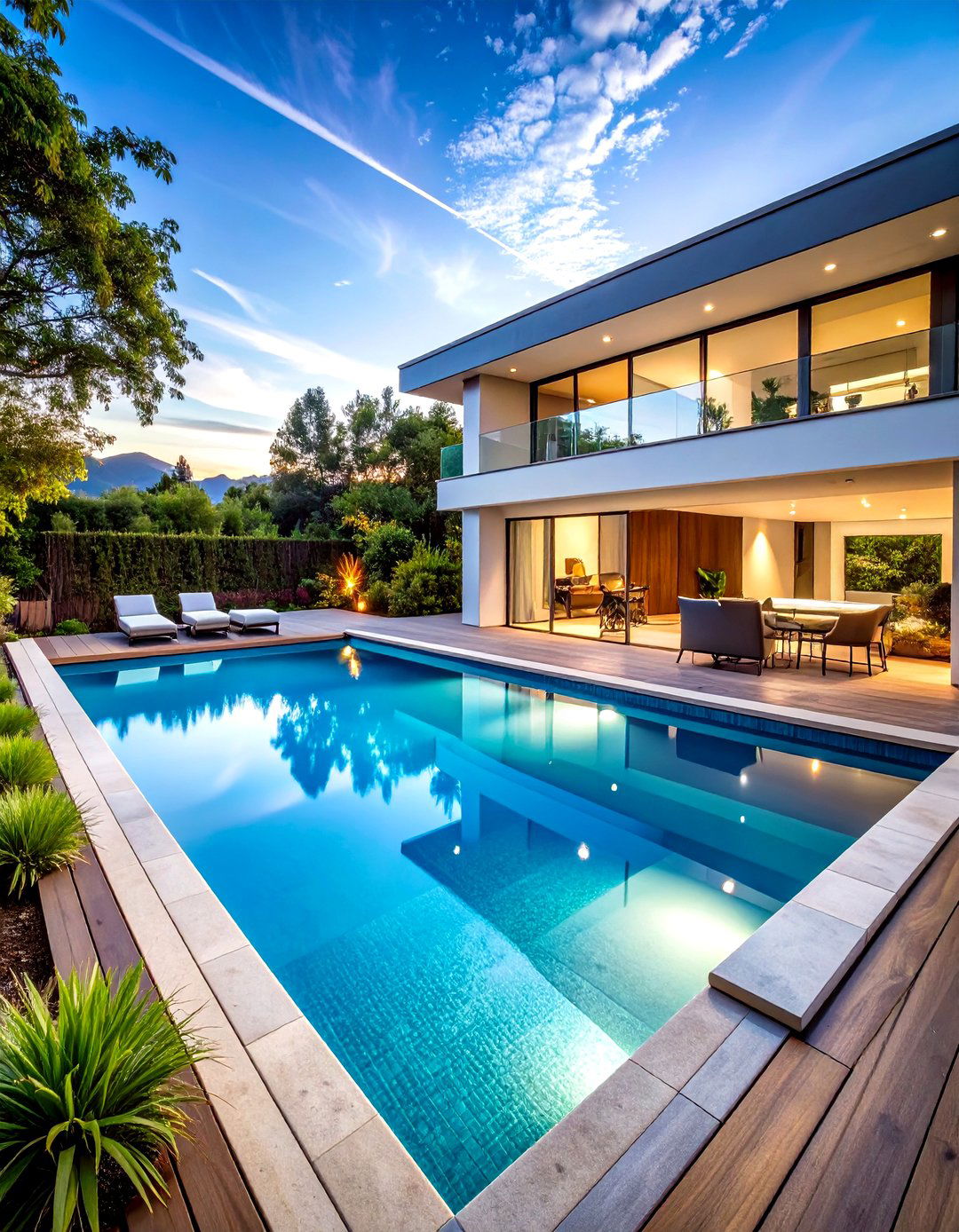 Modern Backyard Luxury Pool and Spa Integration - 20 Modern Backyard Ideas