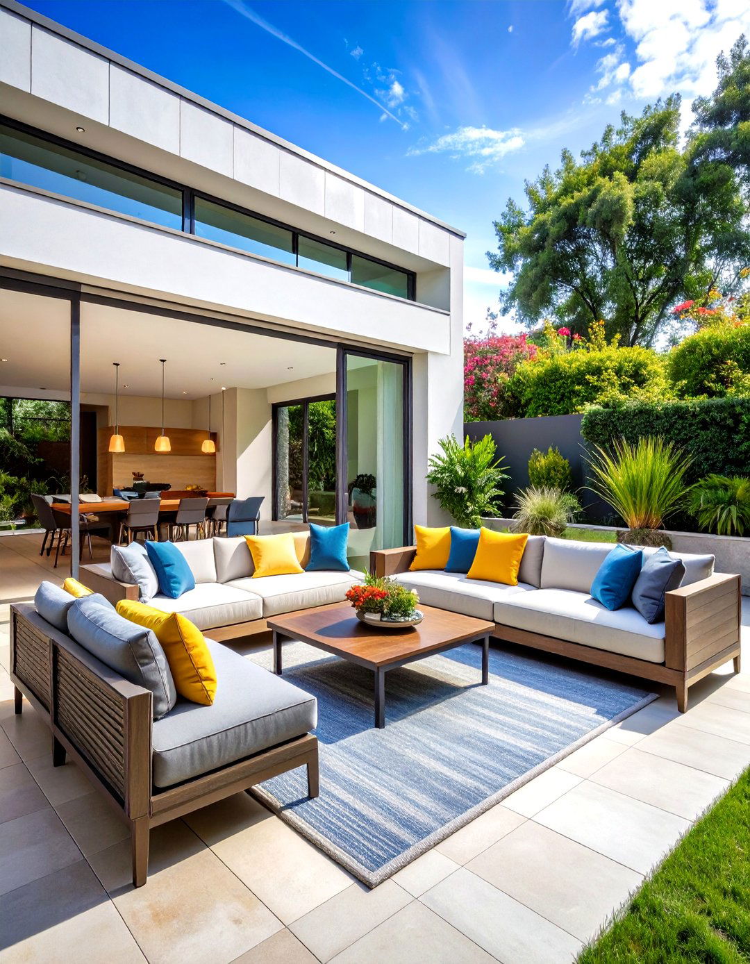 Modern Backyard Seamless Indoor Outdoor Living Space - 20 Modern Backyard Ideas