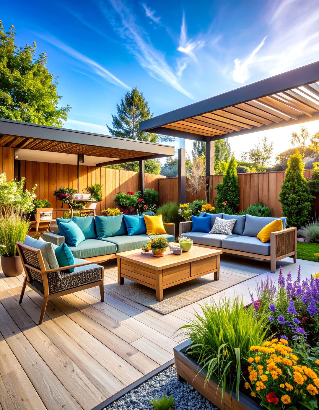 Modern Backyard Seasonal Adaptability Hub - 20 Modern Backyard Ideas
