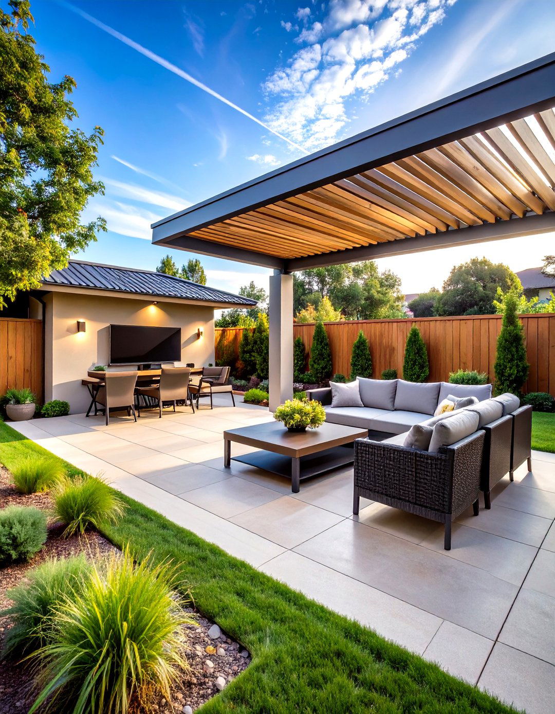Modern Backyard Smart Technology Integration Hub - 20 Modern Backyard Ideas