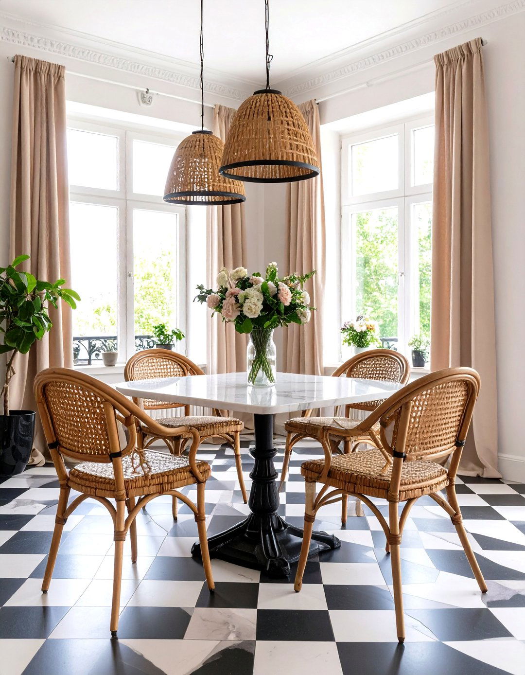 Modern Bistro Style Parisian Dining Room - 20 Parisian Dining Room Ideas