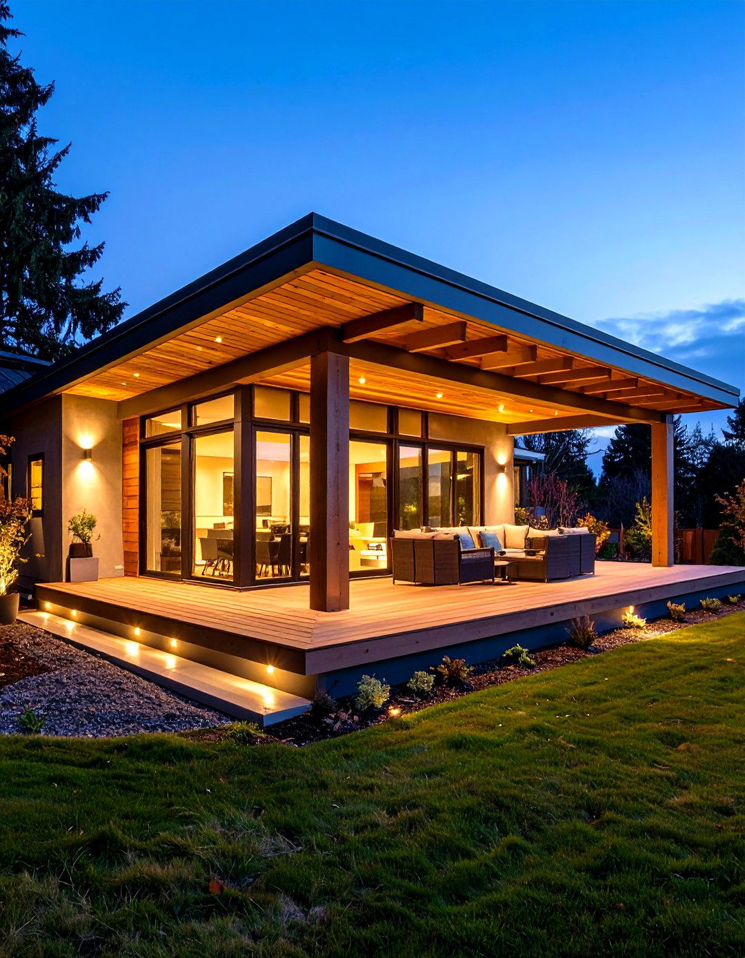 Modern Cantilever Porch Roof - 20 Front Porch Roof Ideas