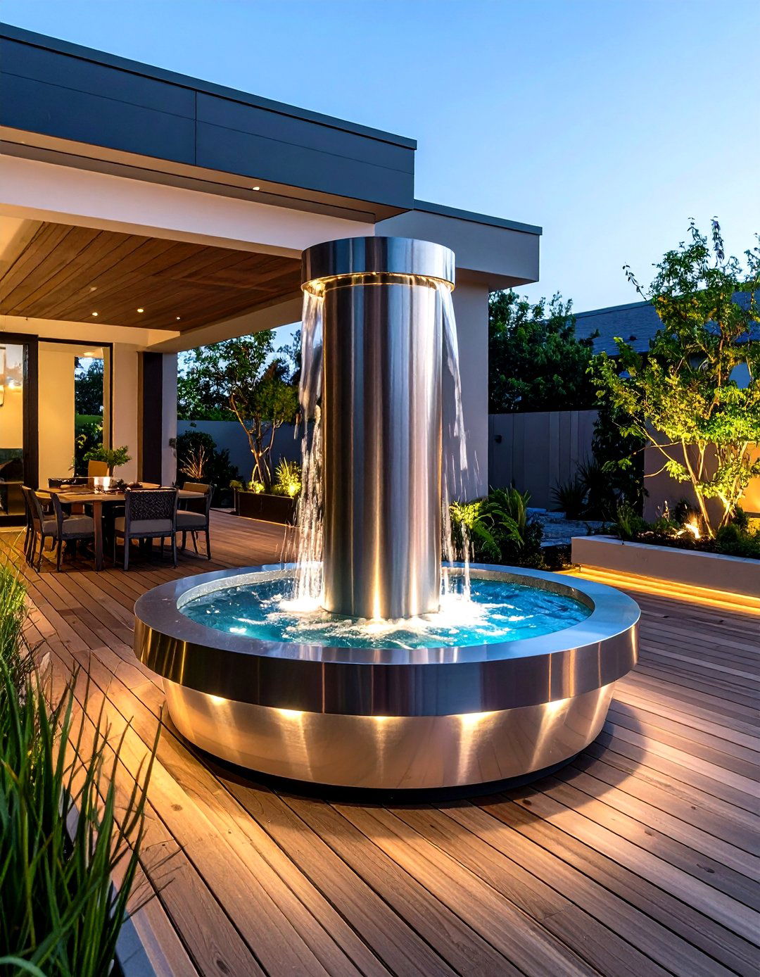 Modern Contemporary Backyard Fountains for Sleek Landscapes - 20 Backyard Fountain Ideas