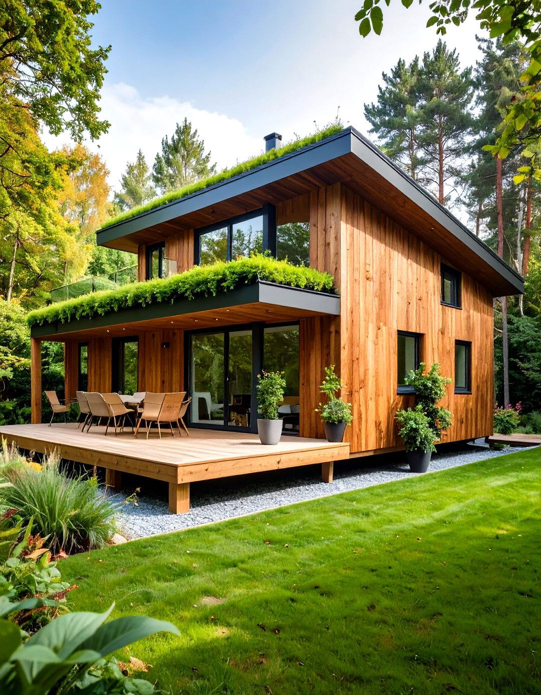 Modern Cottage House Exterior Cedar and Living Green Roof - 20 modern cottage house exterior ideas