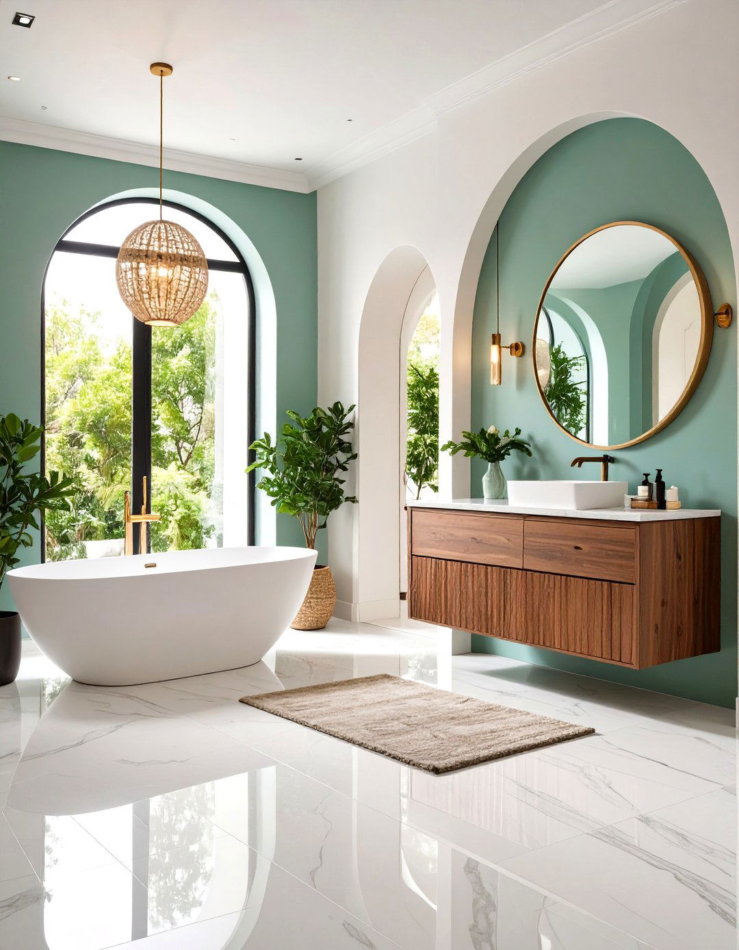 Modern Curved Architecture Bathroom Design - 20 Modern Bathroom Decor Ideas