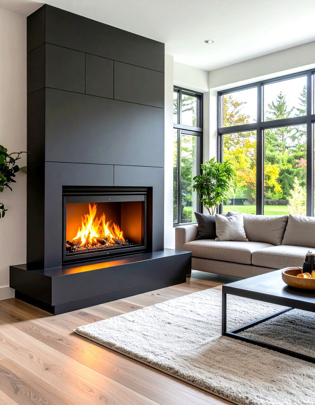 Modern Electric Corner Fireplace for Contemporary Homes - 20 Corner Fireplace Ideas