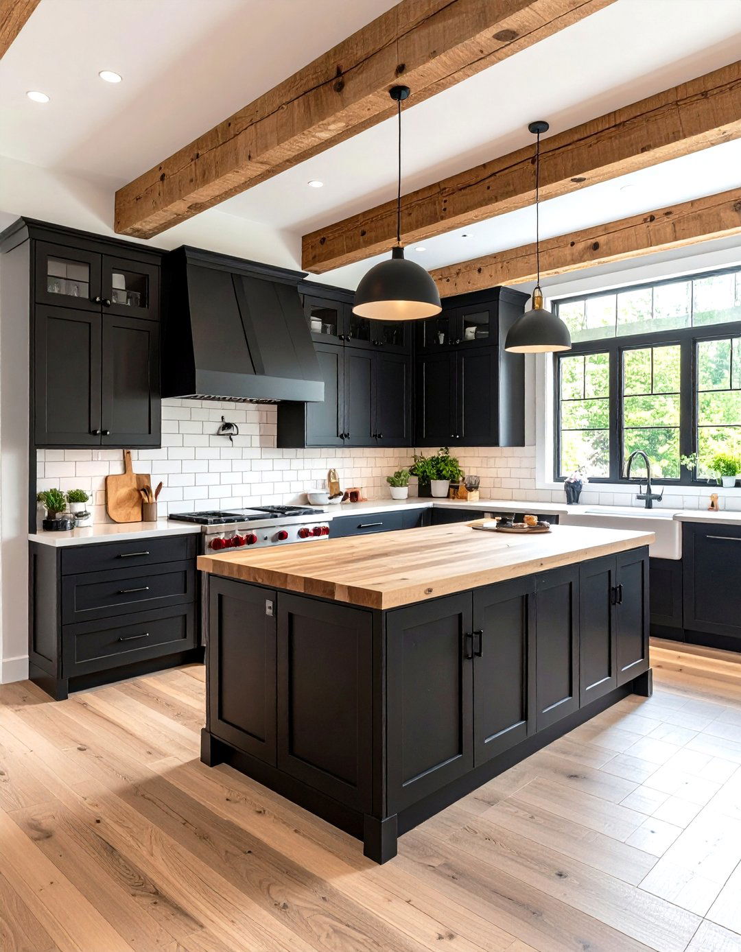 Modern Farmhouse Black Shaker Cabinets - 20 kitchens with beautiful black cabinets