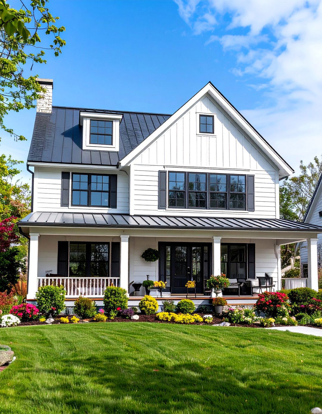 Modern Farmhouse Cape Cod House with Mixed Materials - 20 Modern Cape Cod House Ideas
