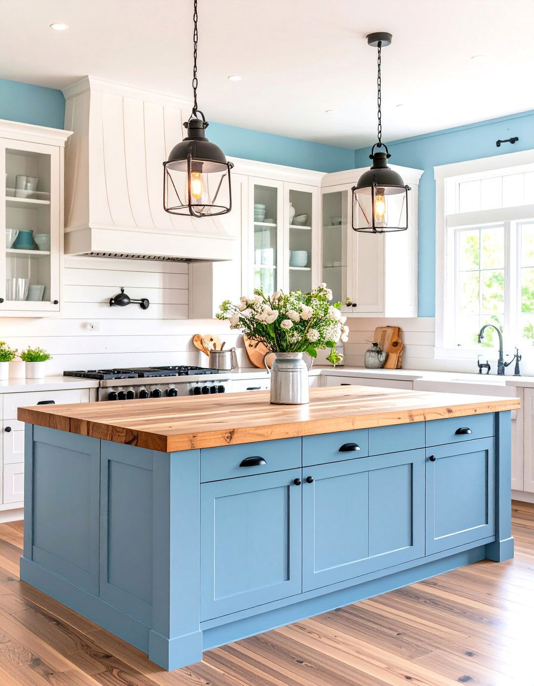 Modern Farmhouse Kitchen Island Decor with Shiplap Details - 20 kitchen island decor ideas