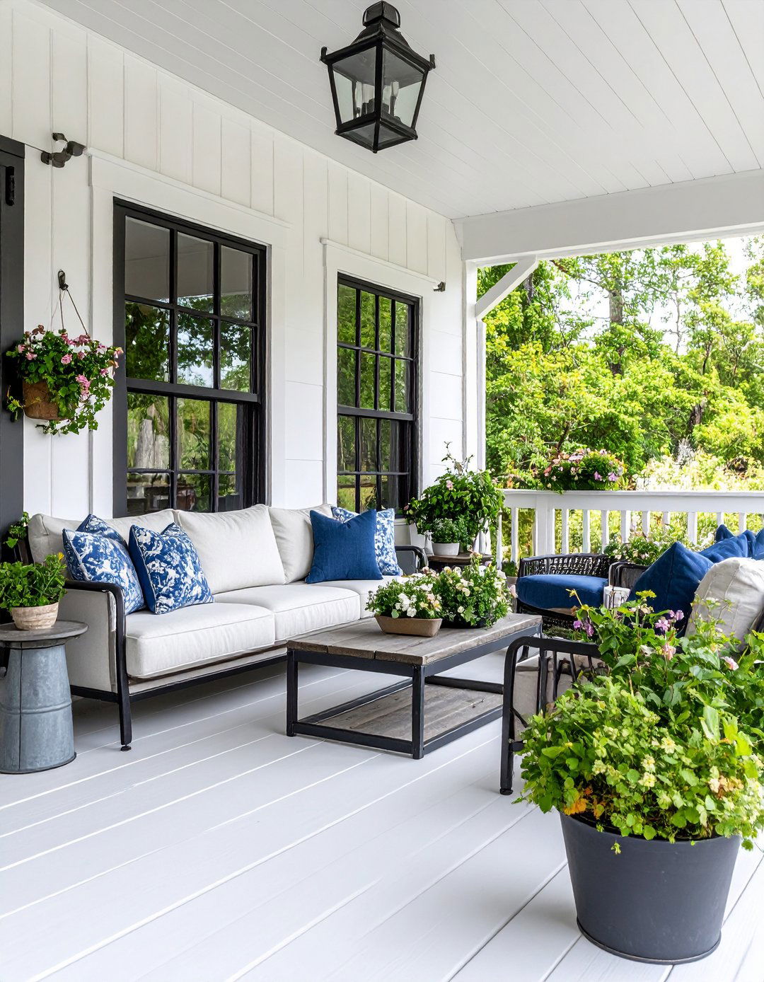 Modern Farmhouse Porch That Marries Shiplap and Steel - 20 Enclosed Porch Ideas