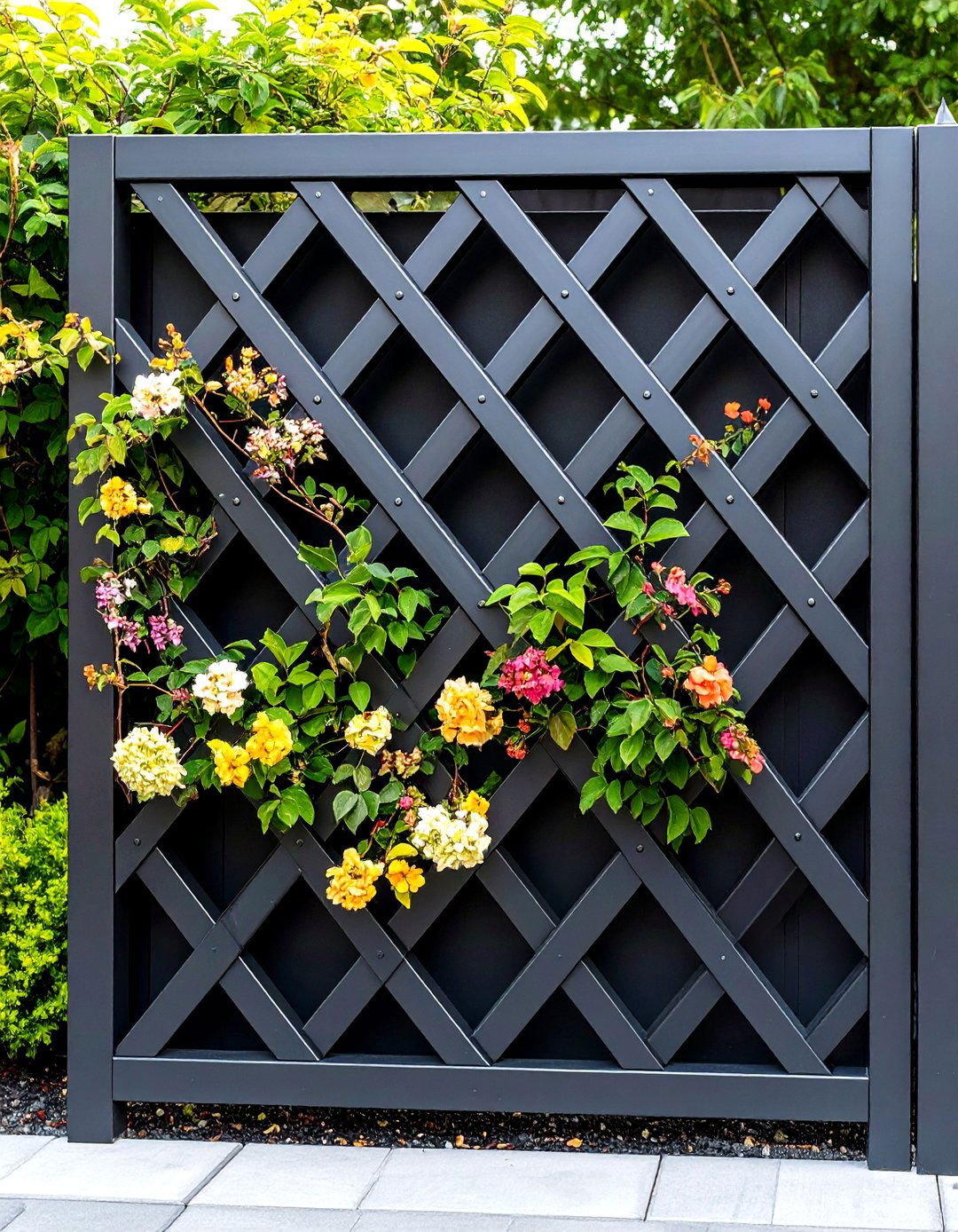 Modern Geometric Metal Trellis Panels - 20 Trellis Ideas